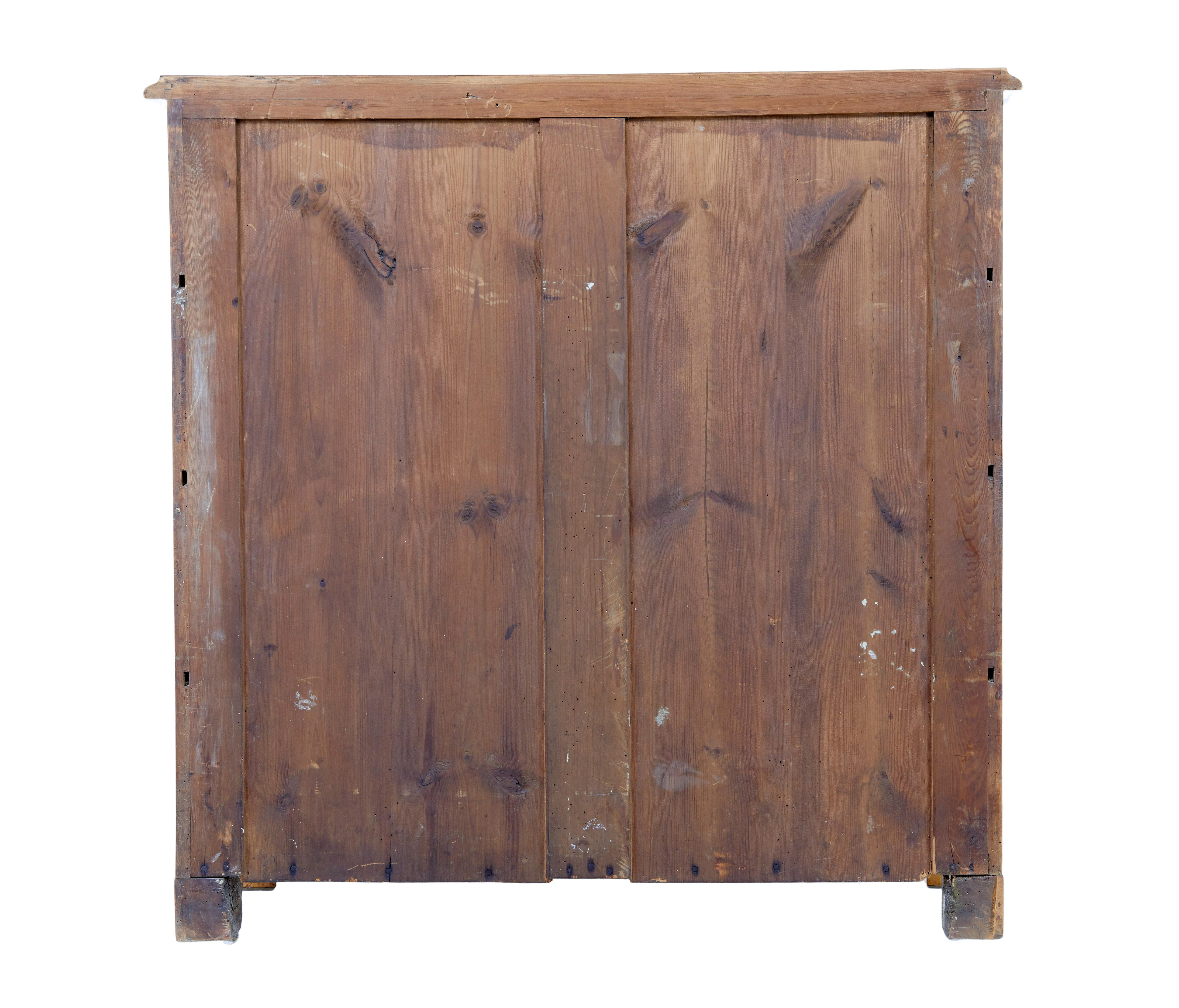 19th century Swedish burr birch chest of drawers In Good Condition In Debenham, Suffolk