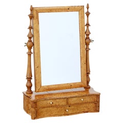 19th Century Swedish Burr Birch Vanity Mirror