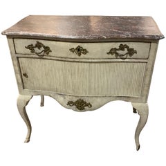 19th Century Swedish Carved and Painted Side Table