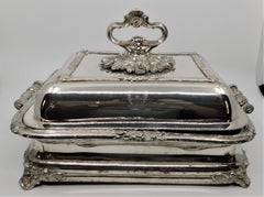 Pair of 19th Century Sheffield Silver Plated Entree Hot Serving Dishes