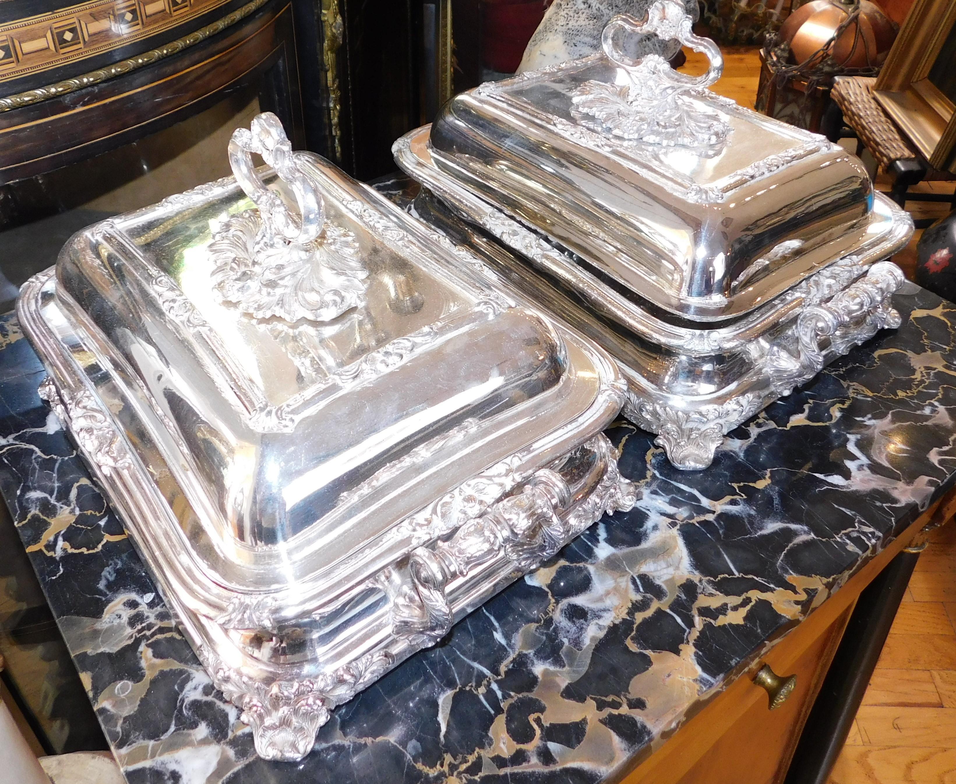 sheffield silver plate serving pieces
