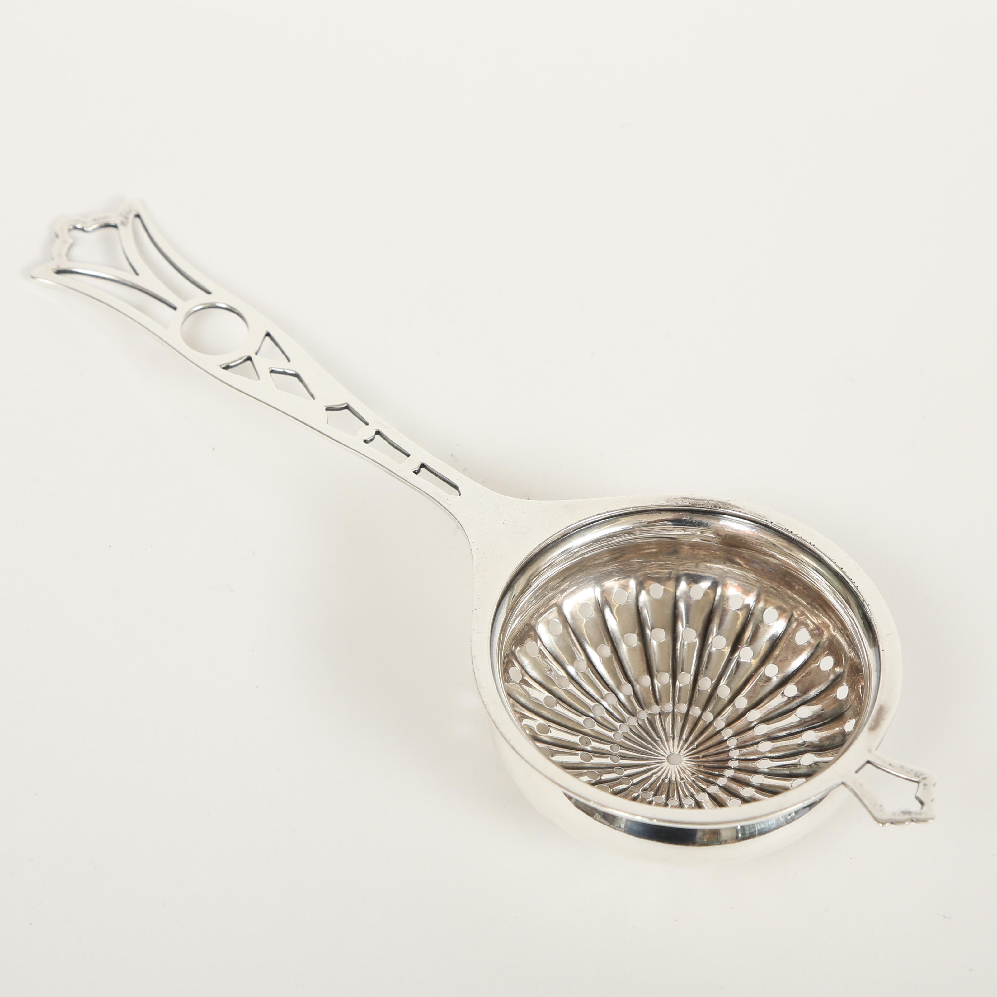 American Sterling Silver Tea Strainer by Webster & Co.