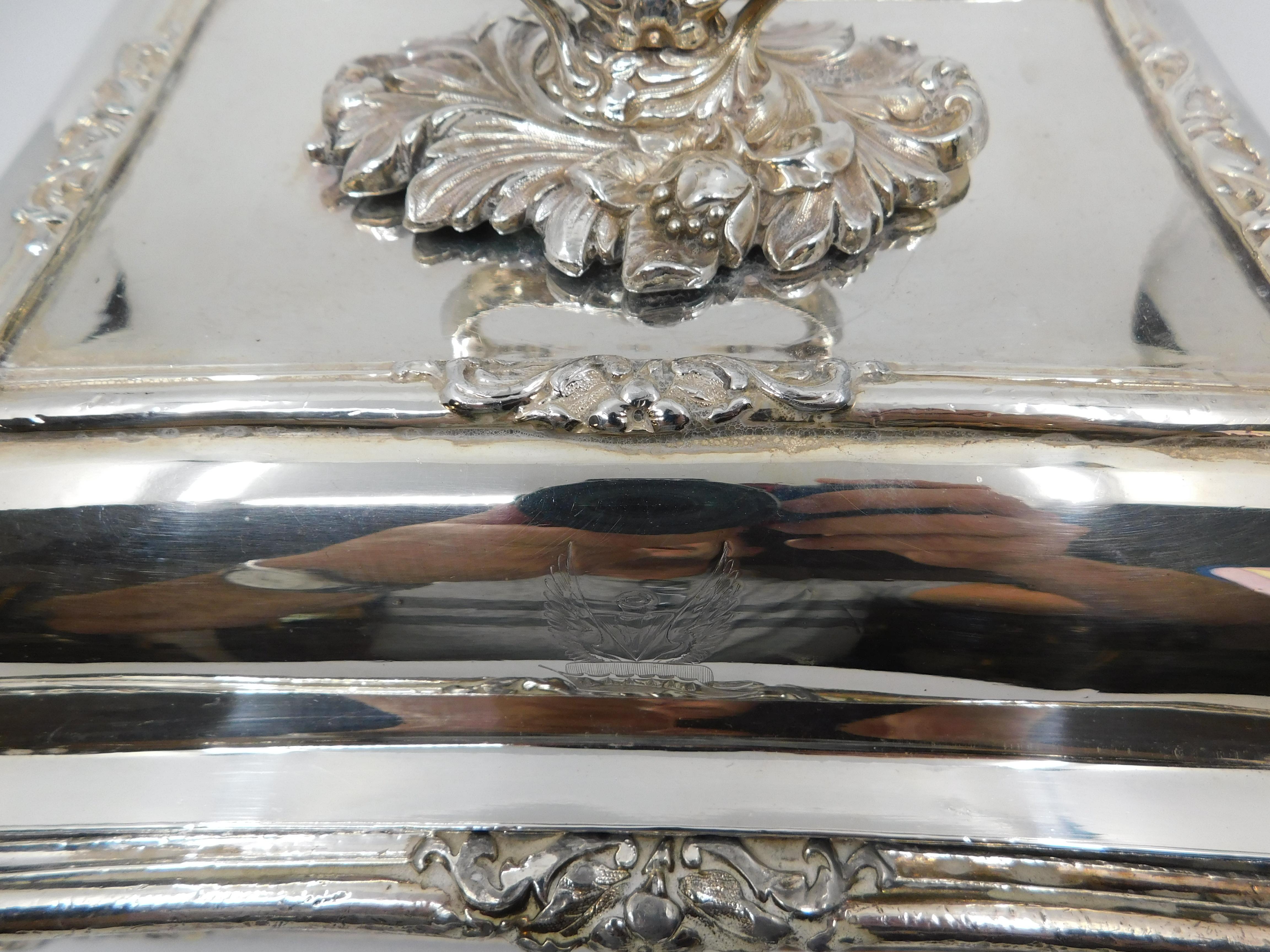 English Pair of 19th Century Sheffield Silver Plated Entree Hot Serving Dishes