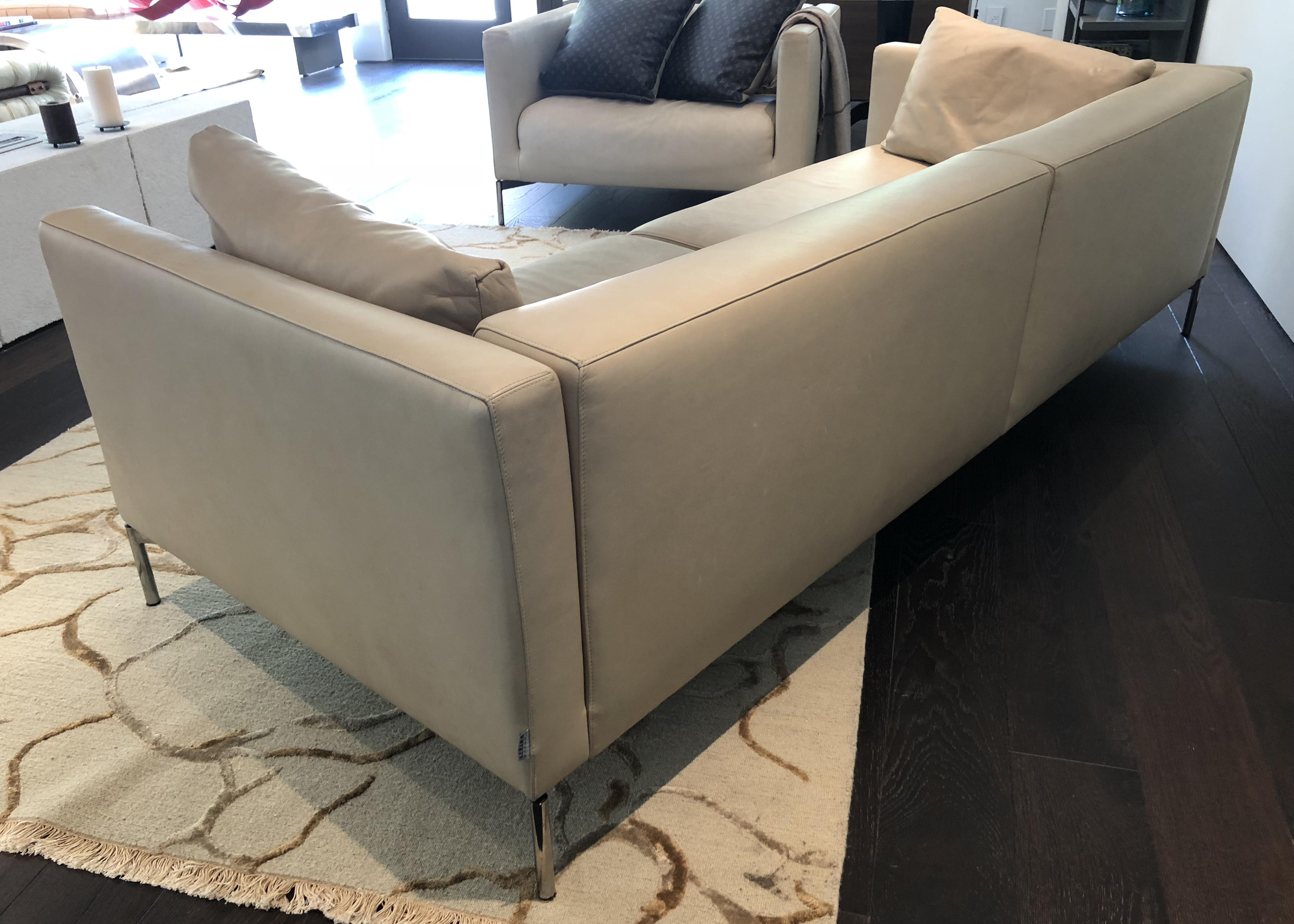 Leder-Sofa 