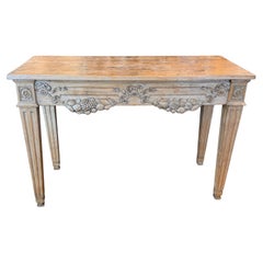 19th Century Swedish Carved Pine Console Table Antique 19th Century Swedish Carved Pine Console Table