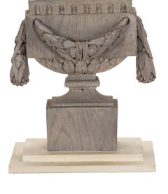 19th Century Swedish Carved Wooden Flambé Lamp