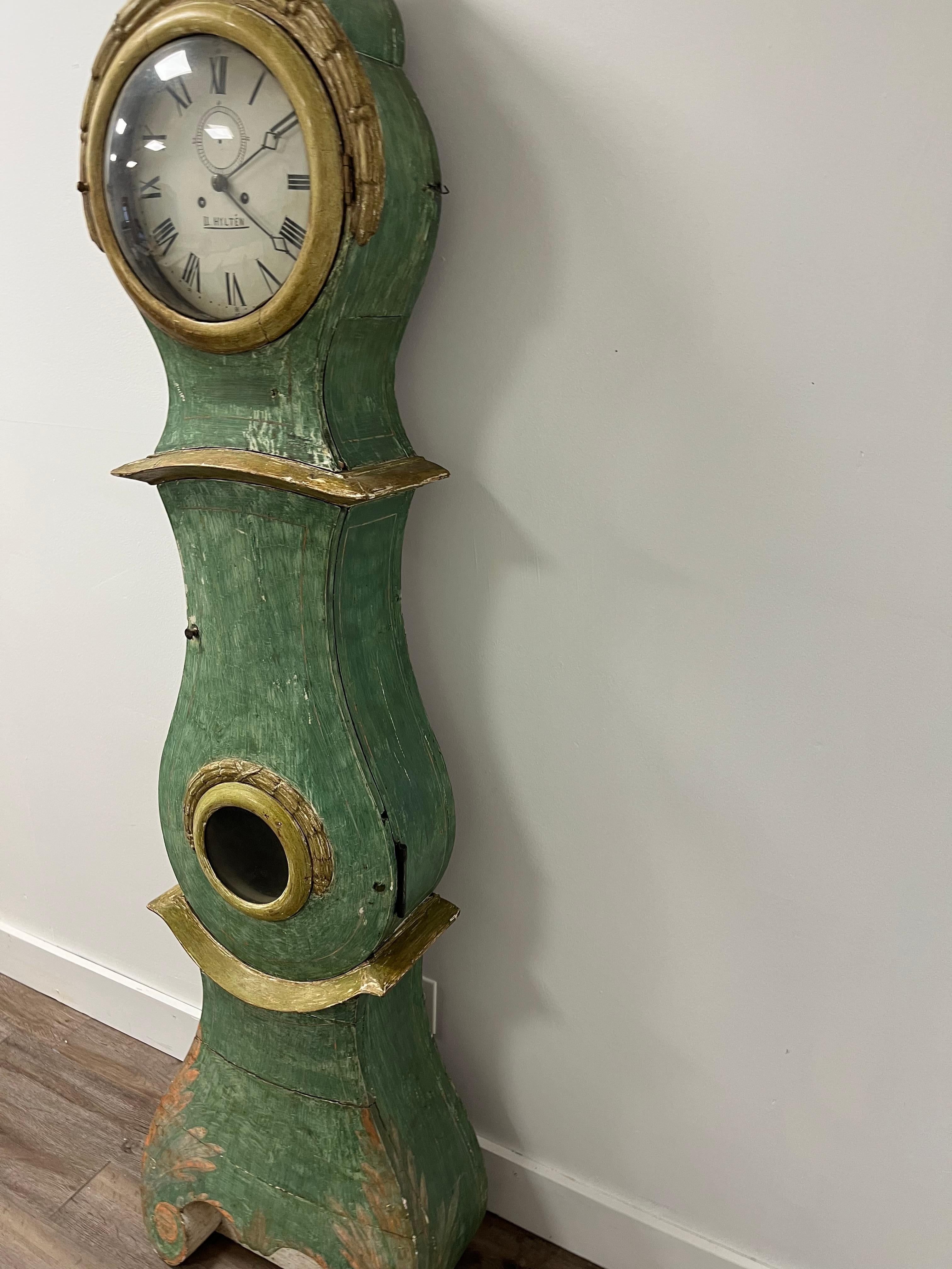 19th Century Swedish Case Clock For Sale 6