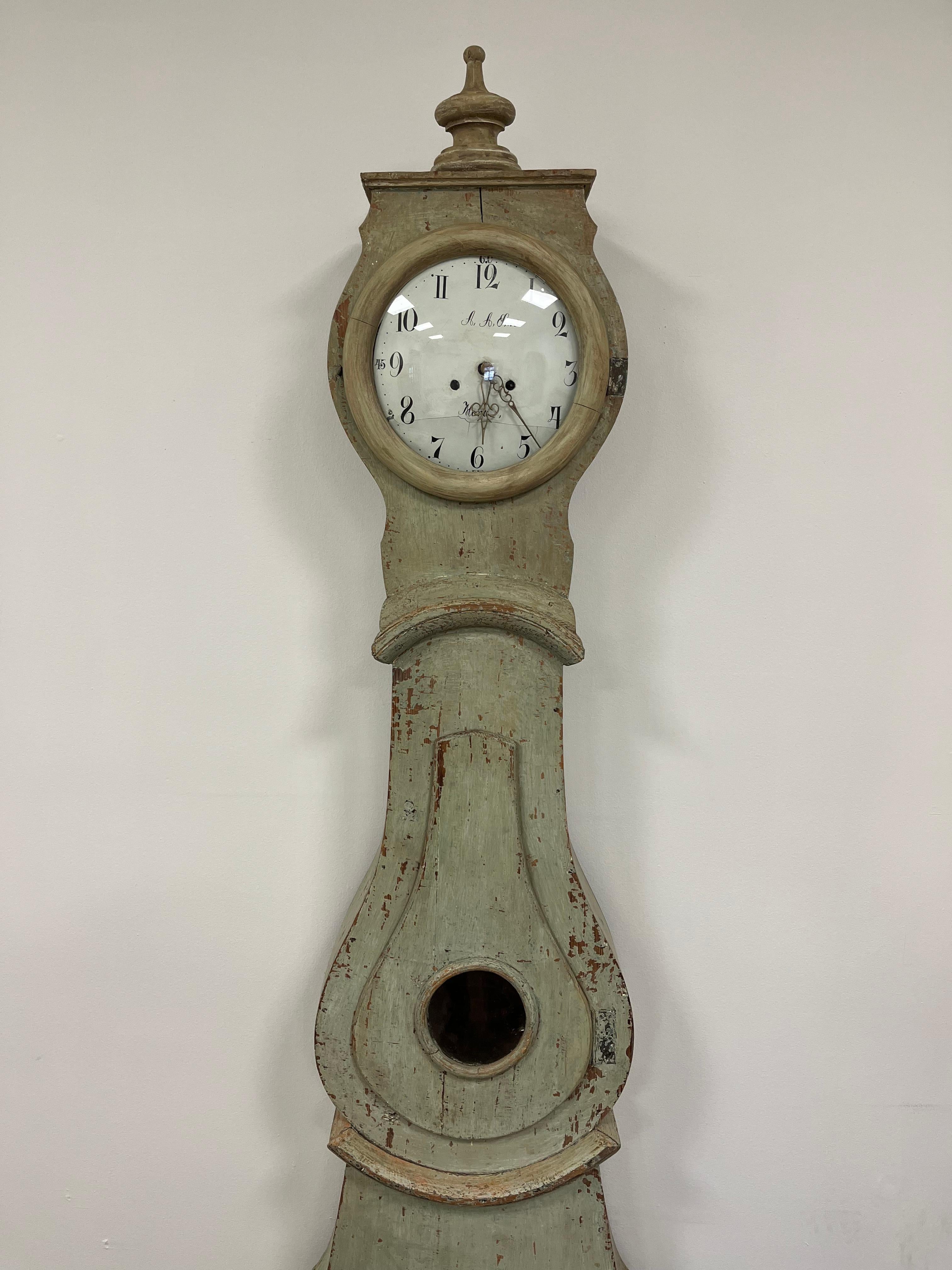 Suédois Horloge à boîtier suédoise du 19e siècle en vente