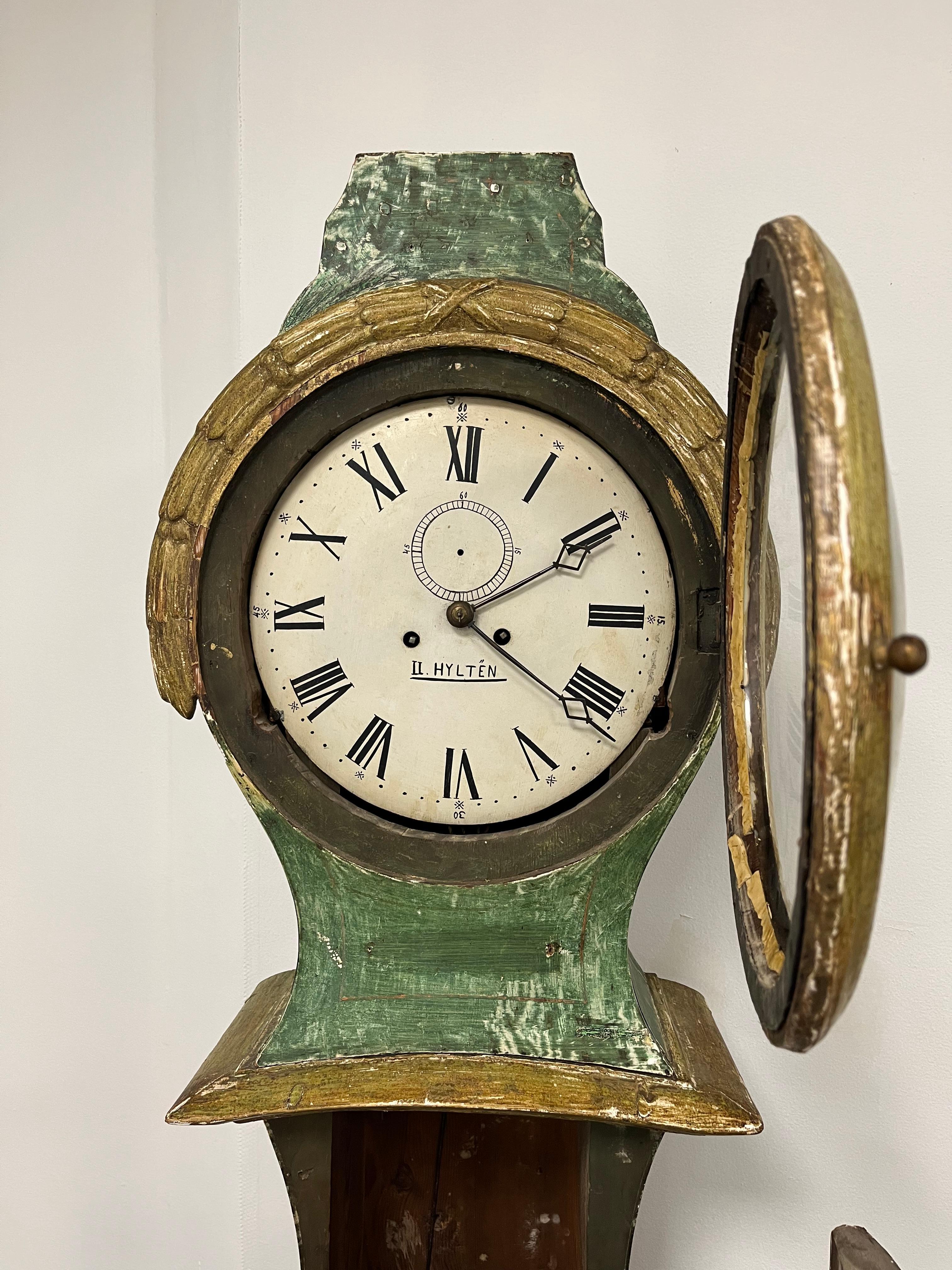 19th Century Swedish Case Clock For Sale 1