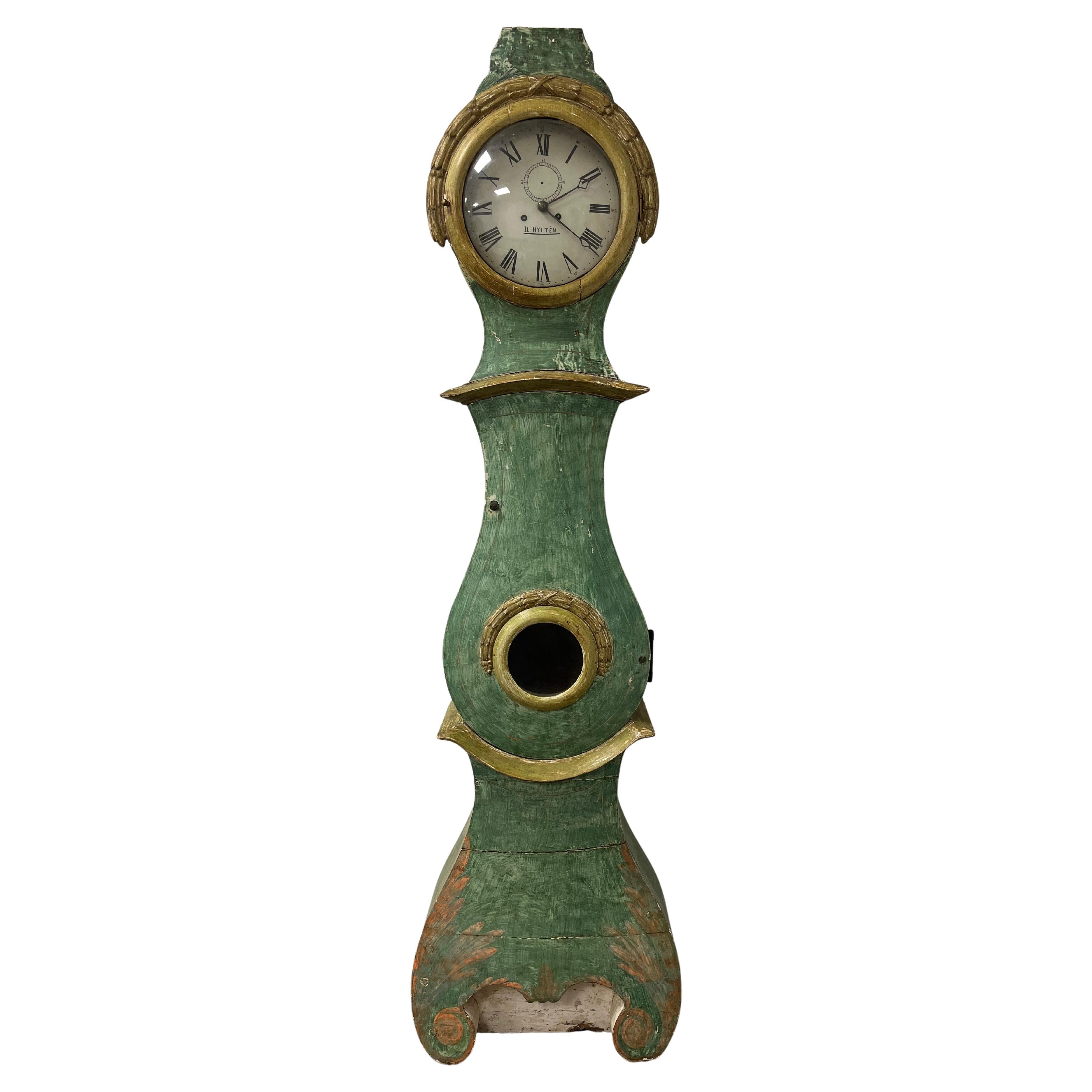 19th Century Swedish Case Clock For Sale