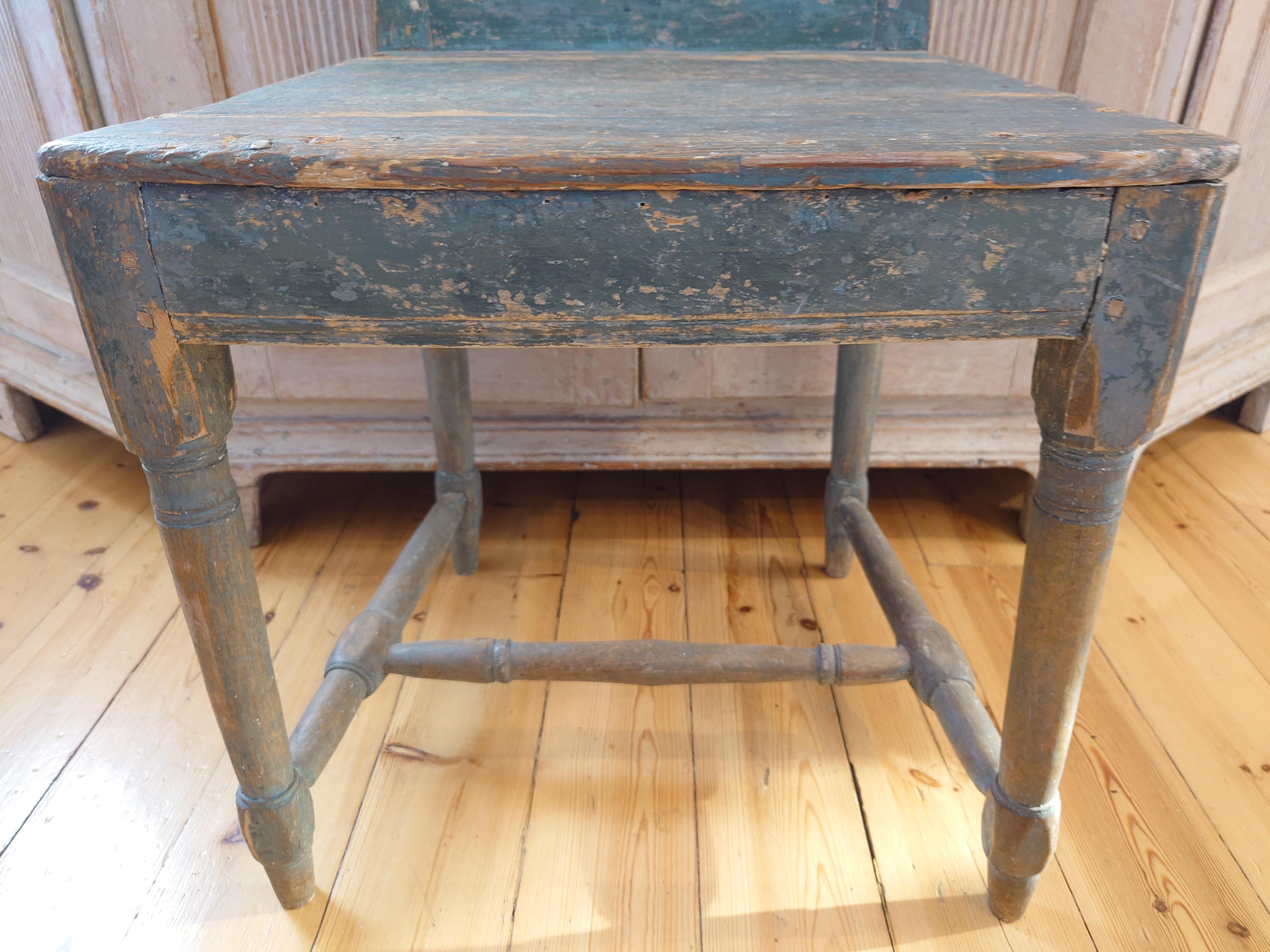 Chaise suédoise du 19ème siècle en transition rococo/ gustavienne  Hälsingland en vente 10