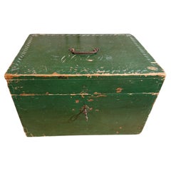 19th Century Swedish Chest / box with original paint from Northern Sweden