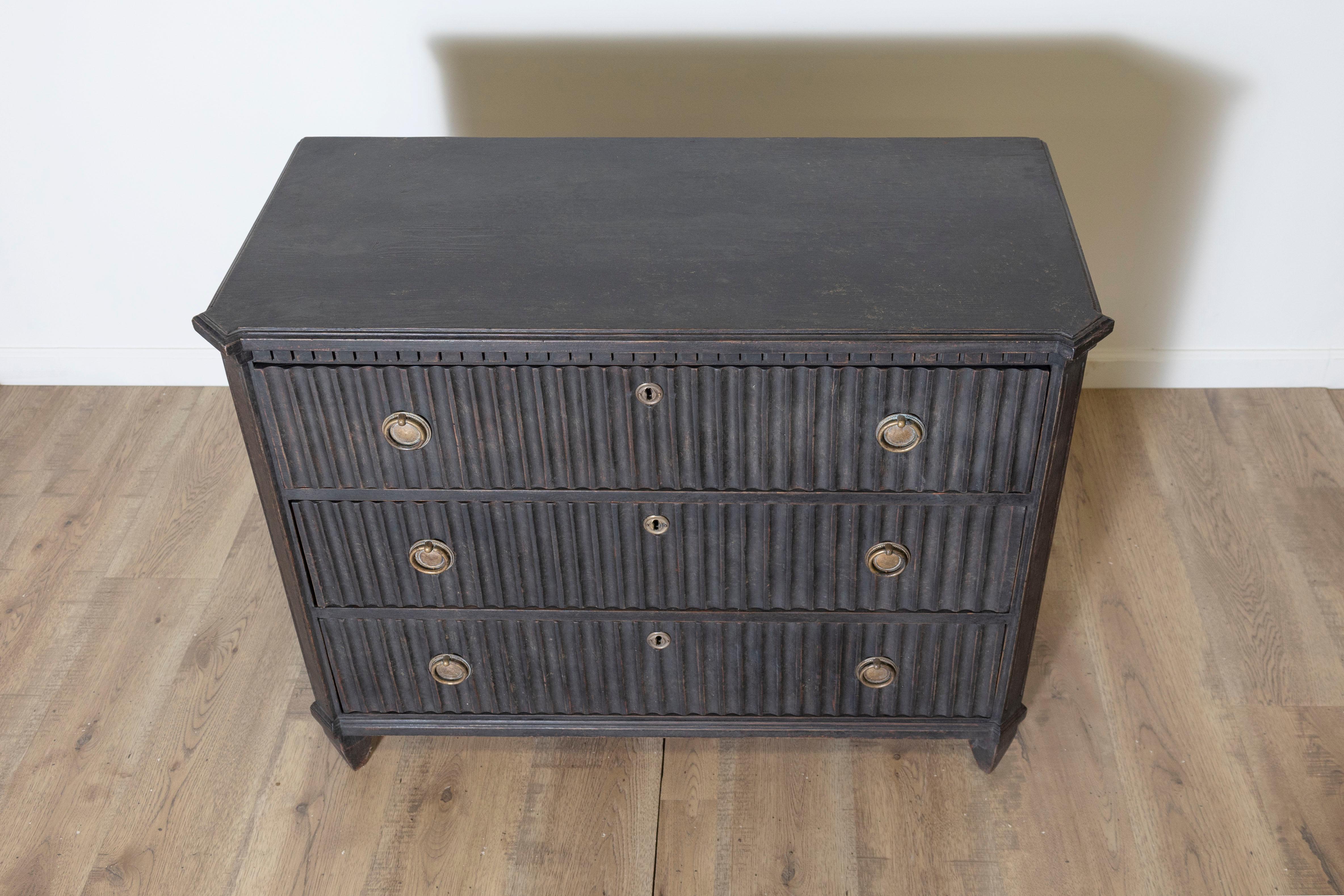 Gustaviano Cassettiera svedese del XIX secolo, circa 1860 in vendita