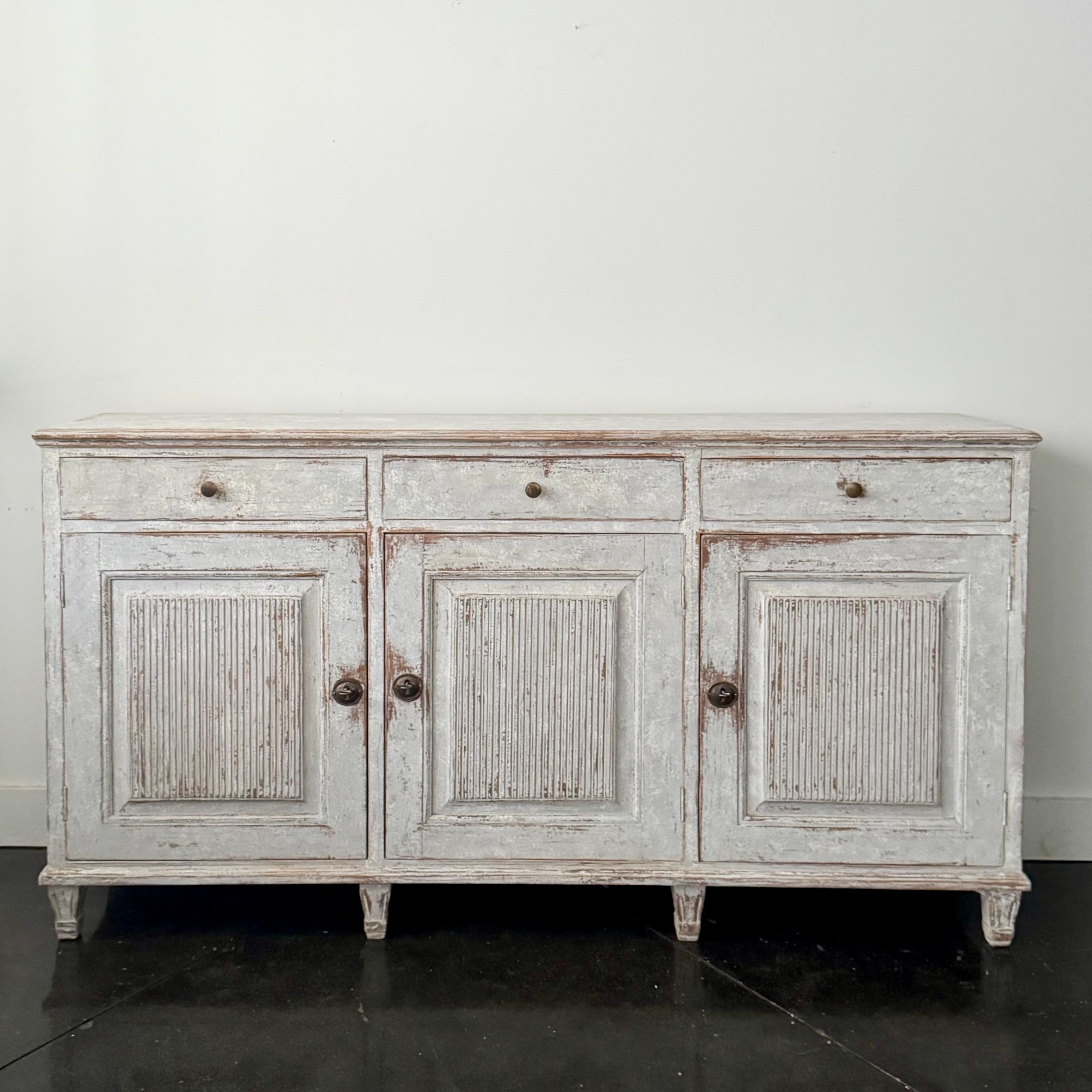 Hand-Carved 19th century Swedish Classic Sideboard Stockholm 1840-50
