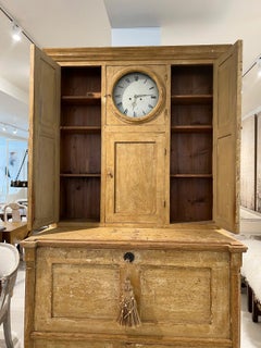 19th Century Swedish Clock Secretaire