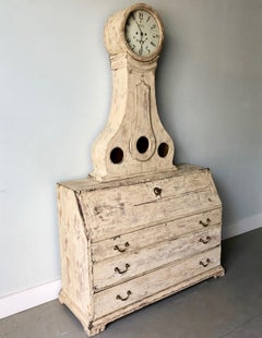 19th Century Swedish Clock Secretary