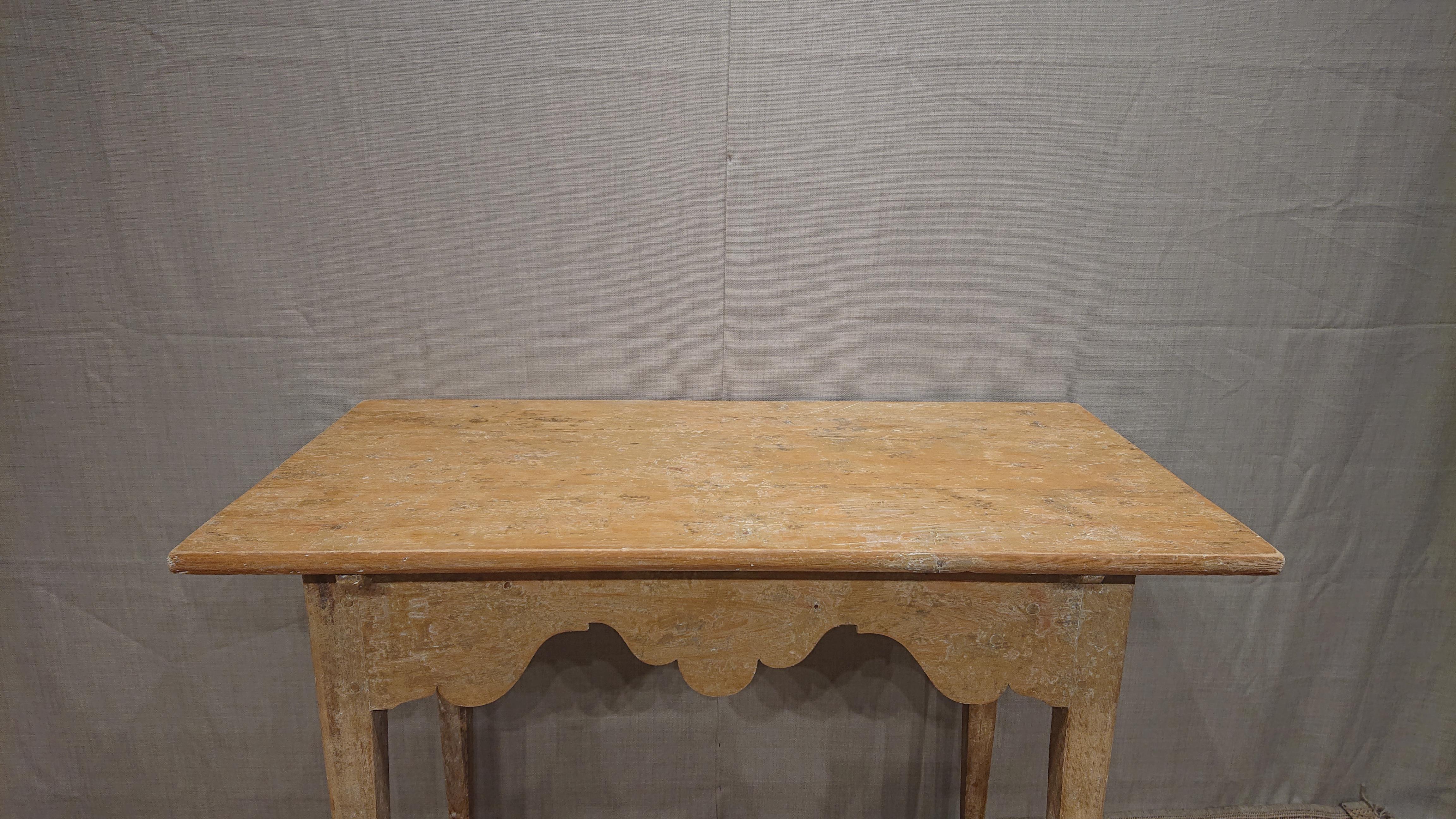 Gustavian 19th Century Swedish Console Table with Trace of Original Paint  Antiques