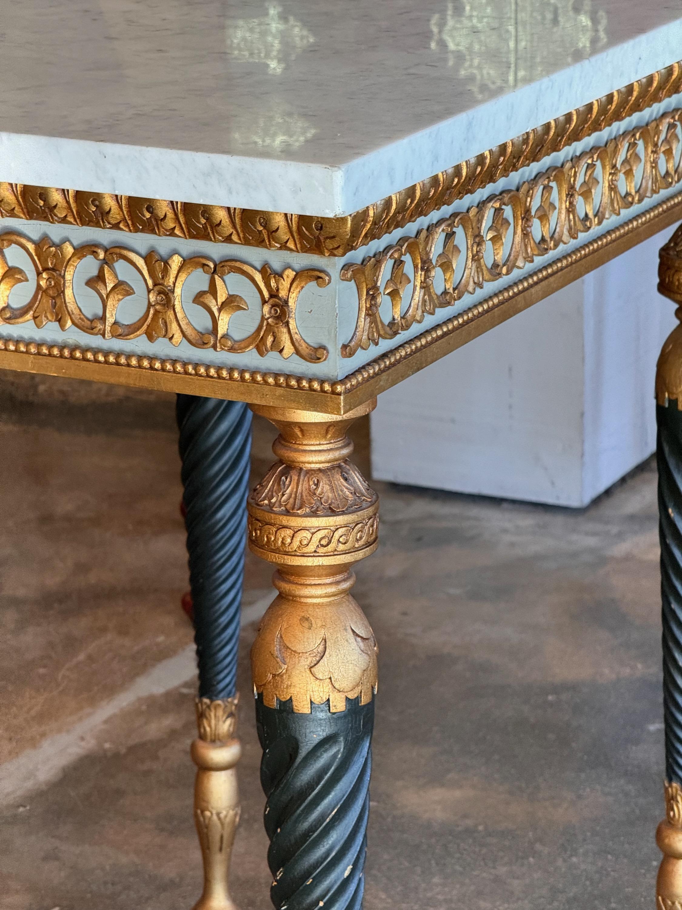 19th Century Swedish Console With Marble Top In Good Condition In Charlottesville, VA