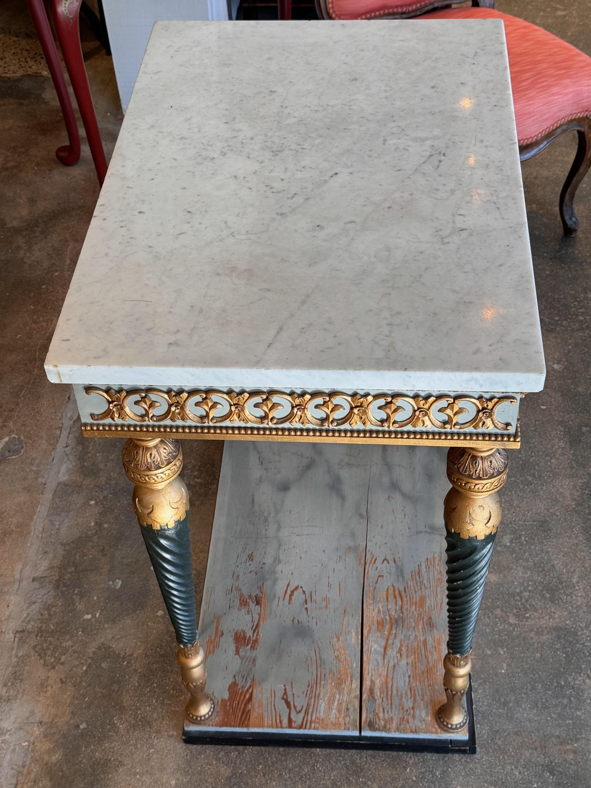 19th Century Swedish Console With Marble Top 2