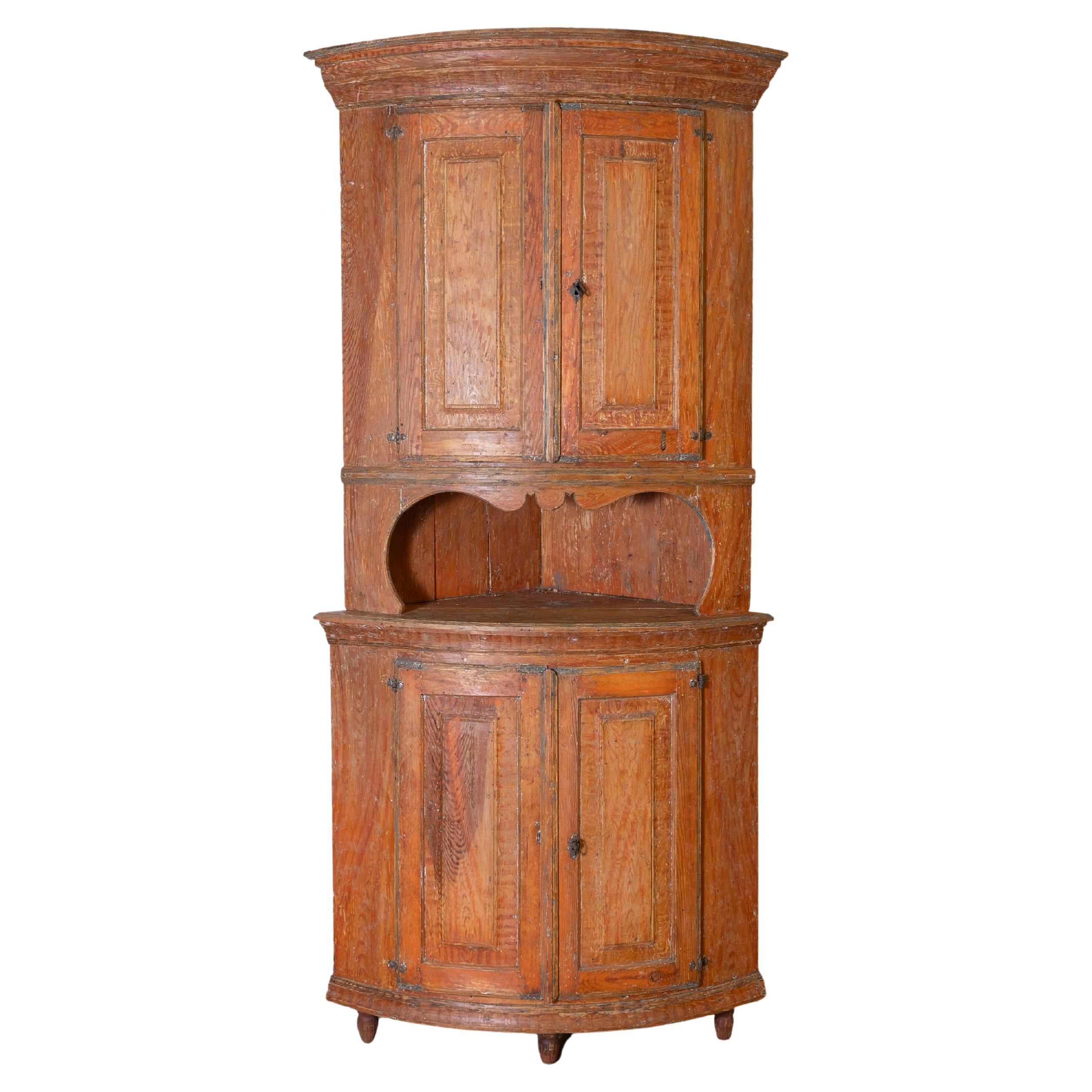 19th Century Swedish Corner Cabinet Circa 1830