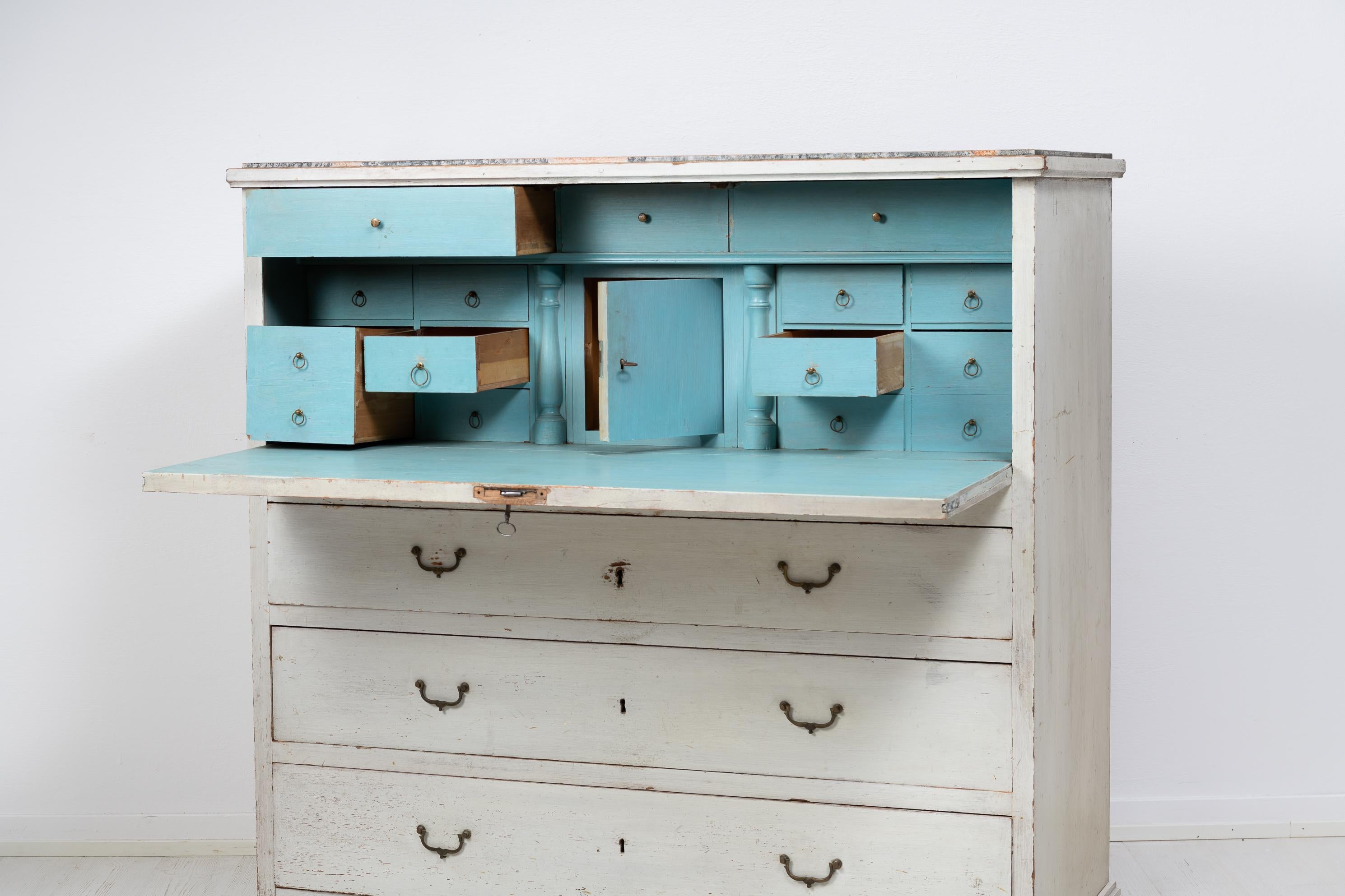 19th Century Swedish Country Folk Art Writing Bureau  For Sale 3