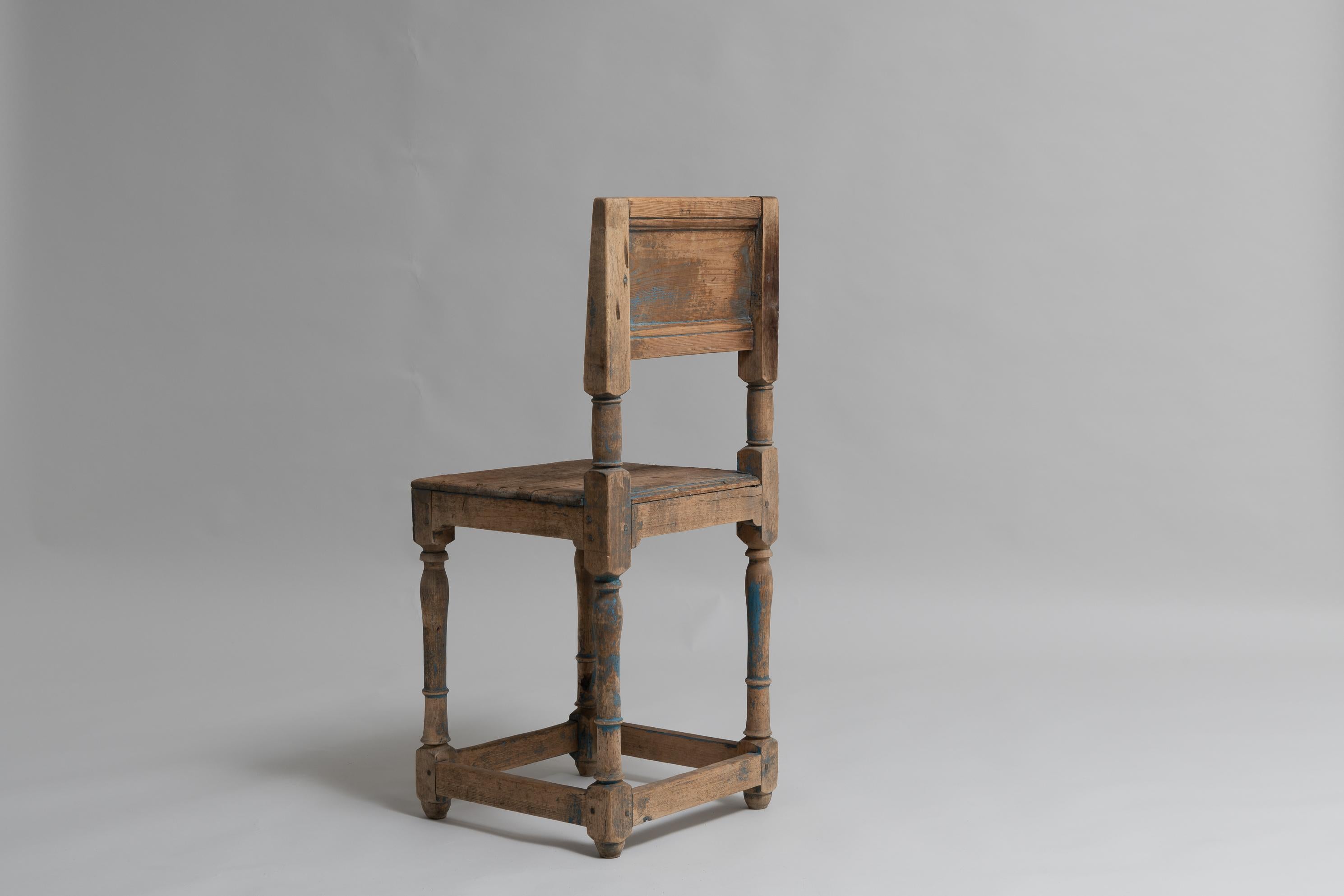 Pine 19th Century Swedish Country Renaissance Revival Chair
