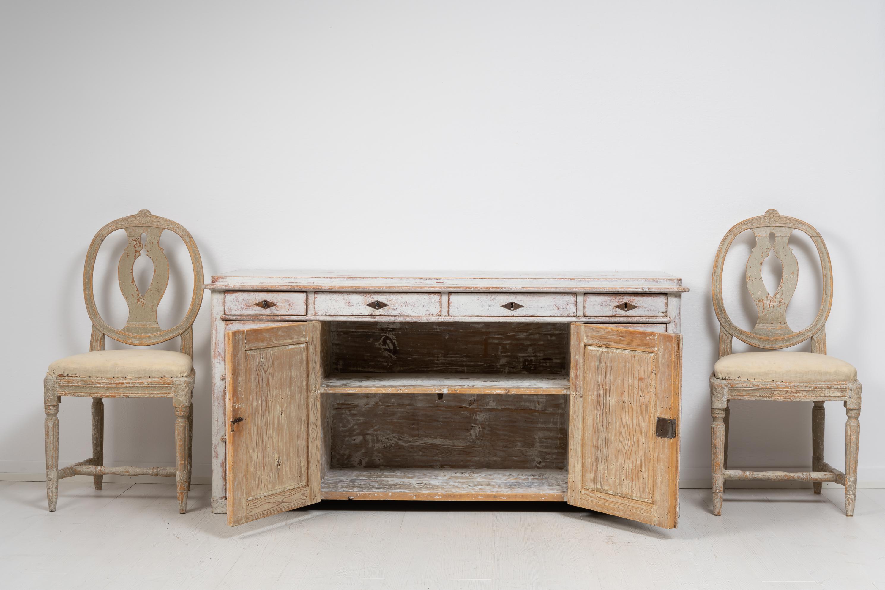 Hand-Crafted 19th Century Swedish Country Sideboard with Drawers 
