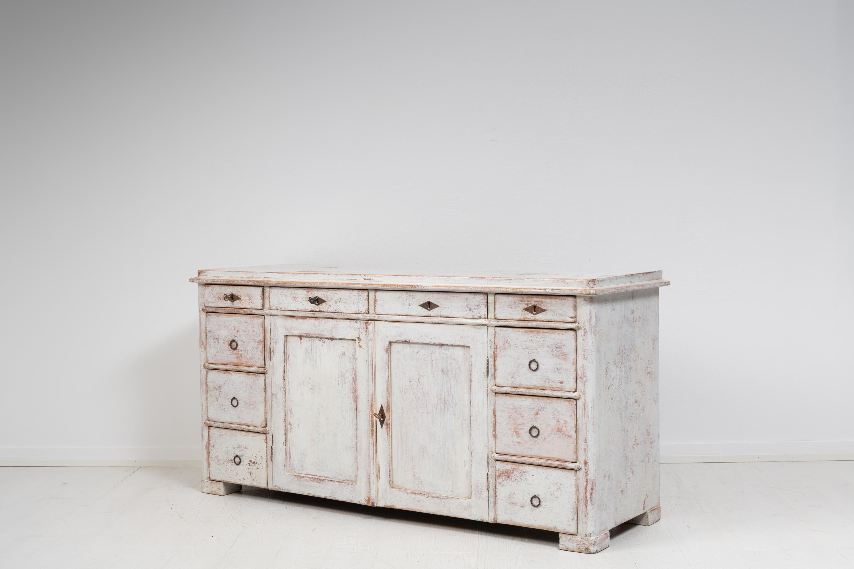 Pine 19th Century Swedish Country Sideboard with Drawers 