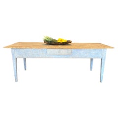 19th Century Swedish Country Table / Farmhouse Table with Drawer