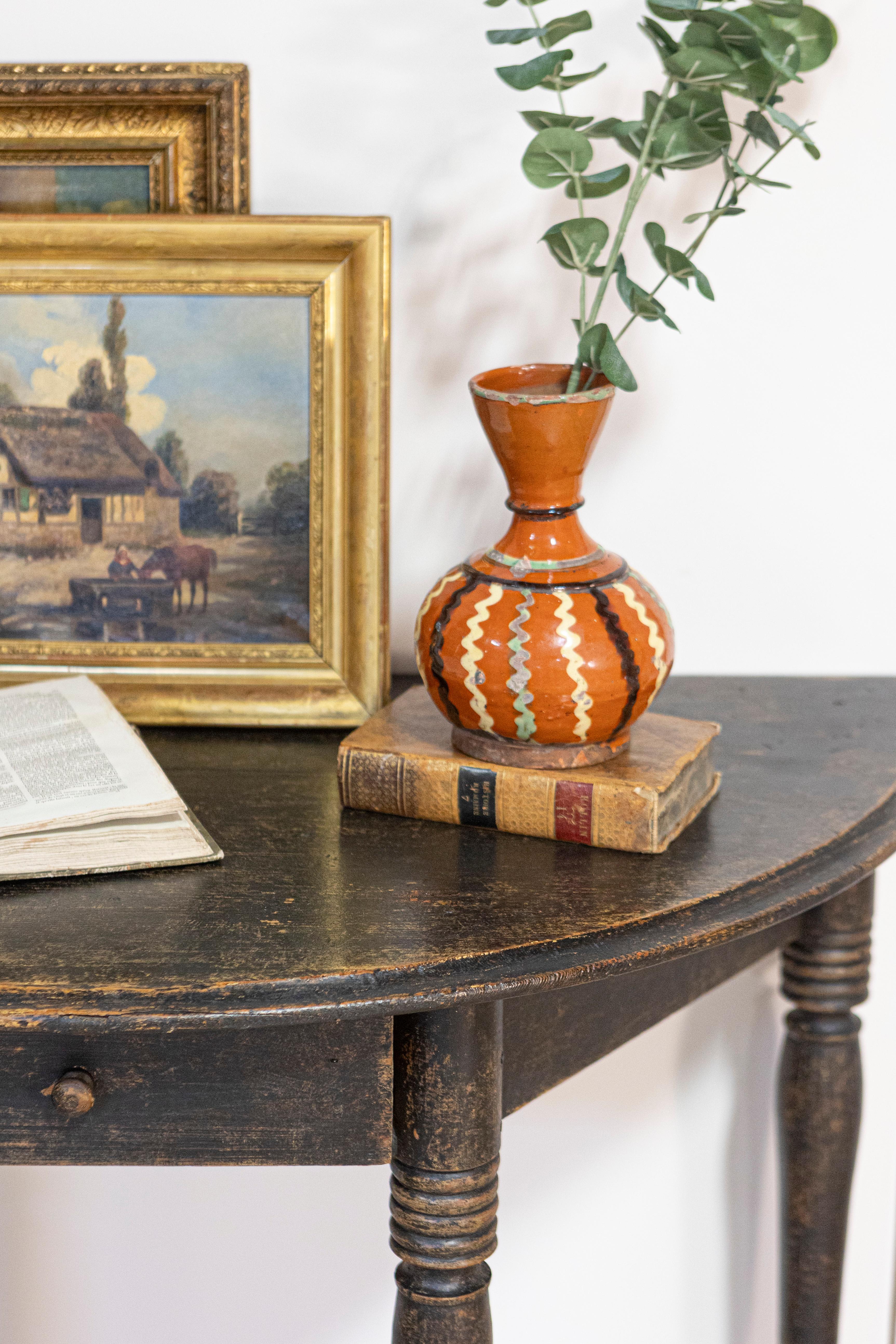 Console Demi Lune suédoise du 19ème siècle, vers 1860 en vente 9