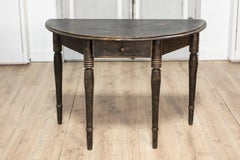 19th Century Swedish Demi Lune Console Table Circa 1860