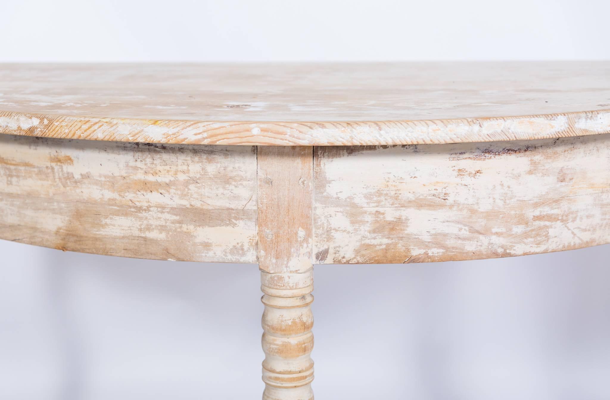 19th Century Swedish Painted Demilunes or Console Tables In Good Condition In New Orleans, LA