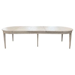 19th Century Swedish Dining Table with 3 Leaves