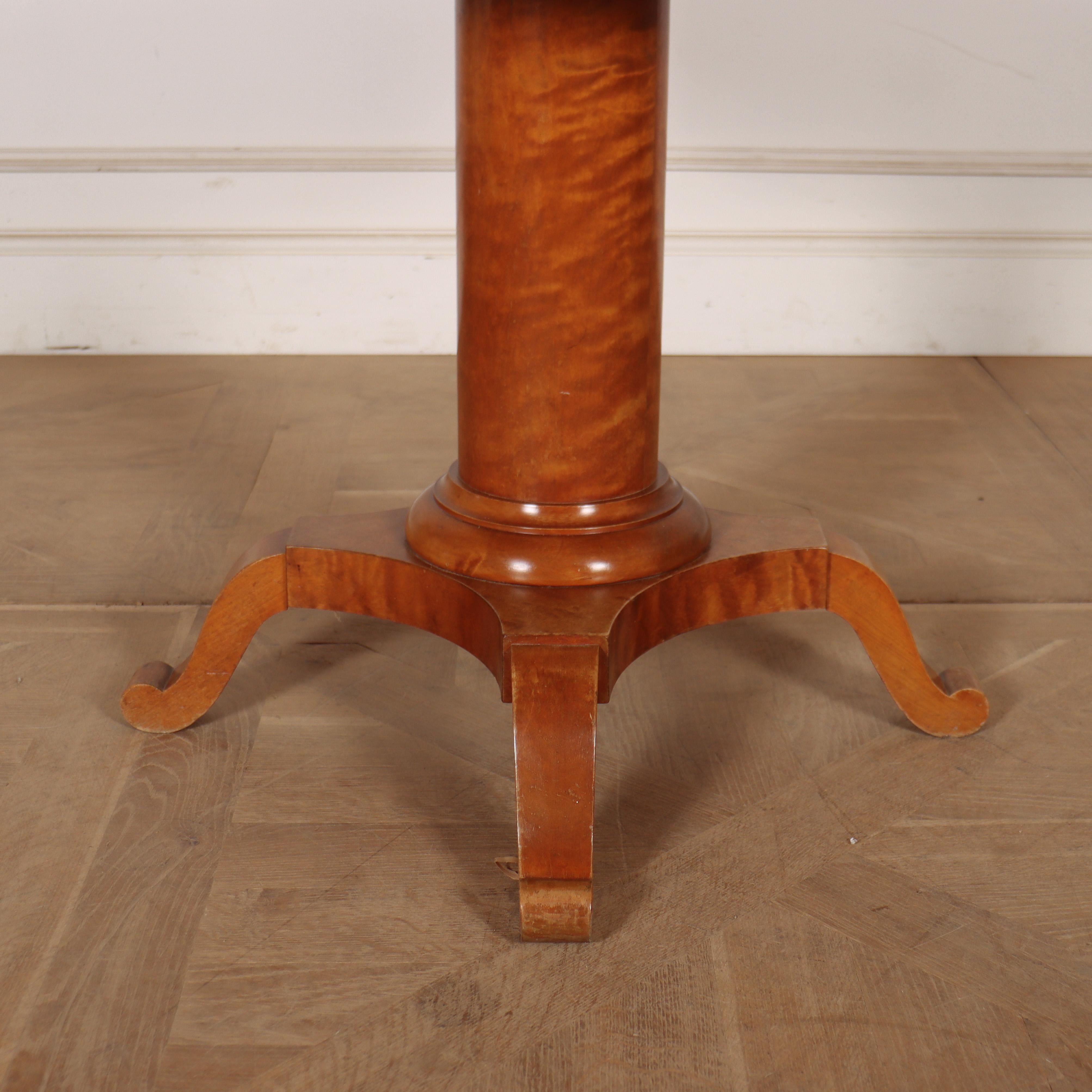 Birch 19th Century Swedish Drum Table For Sale