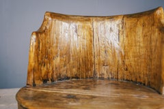 19th Century Swedish Dugout Chair or Kubbestol, His