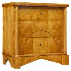 19th century Swedish empire birch chest of drawers