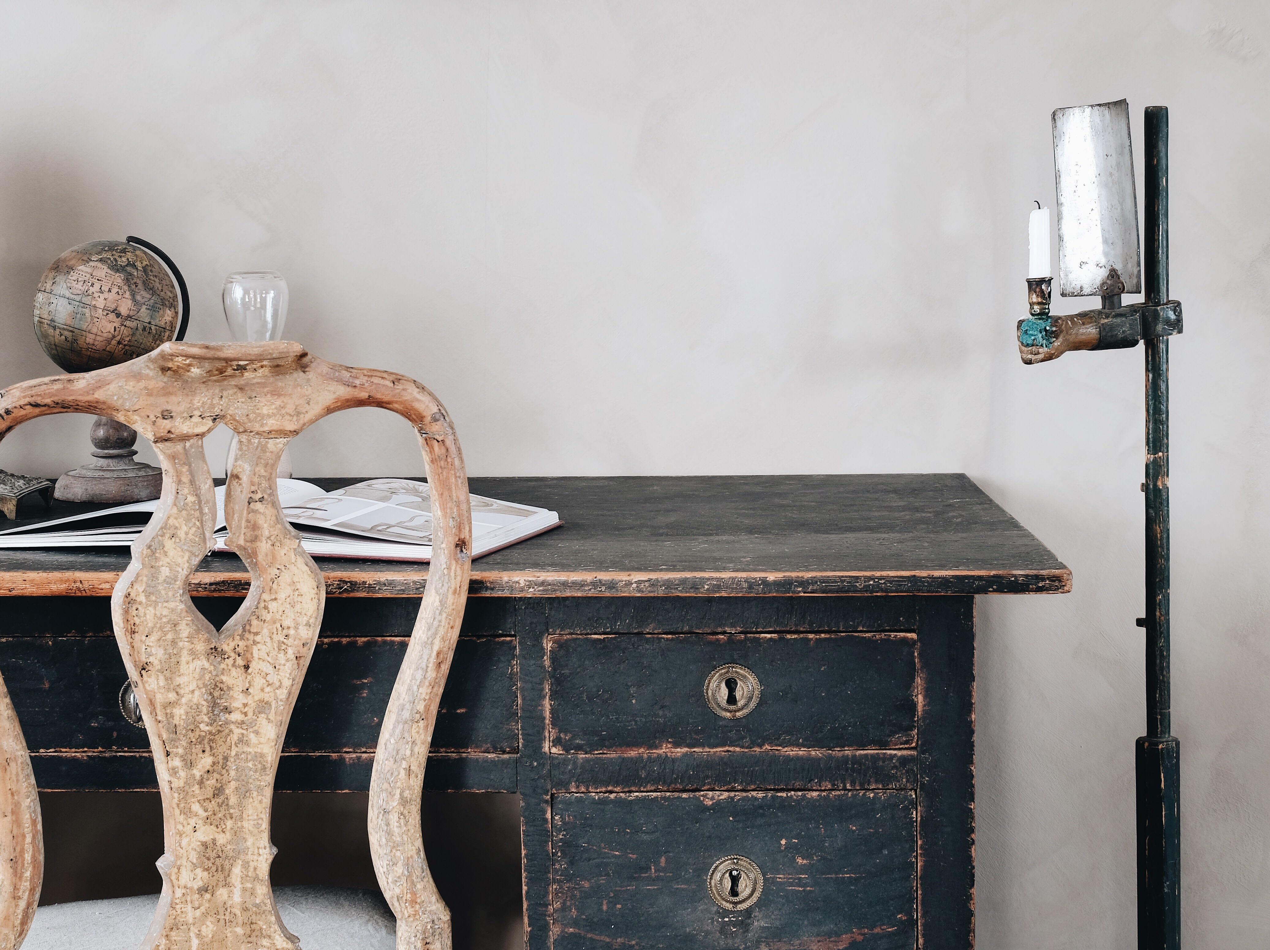 19th Century Swedish Empire Desk  In Good Condition In Mjöhult, SE