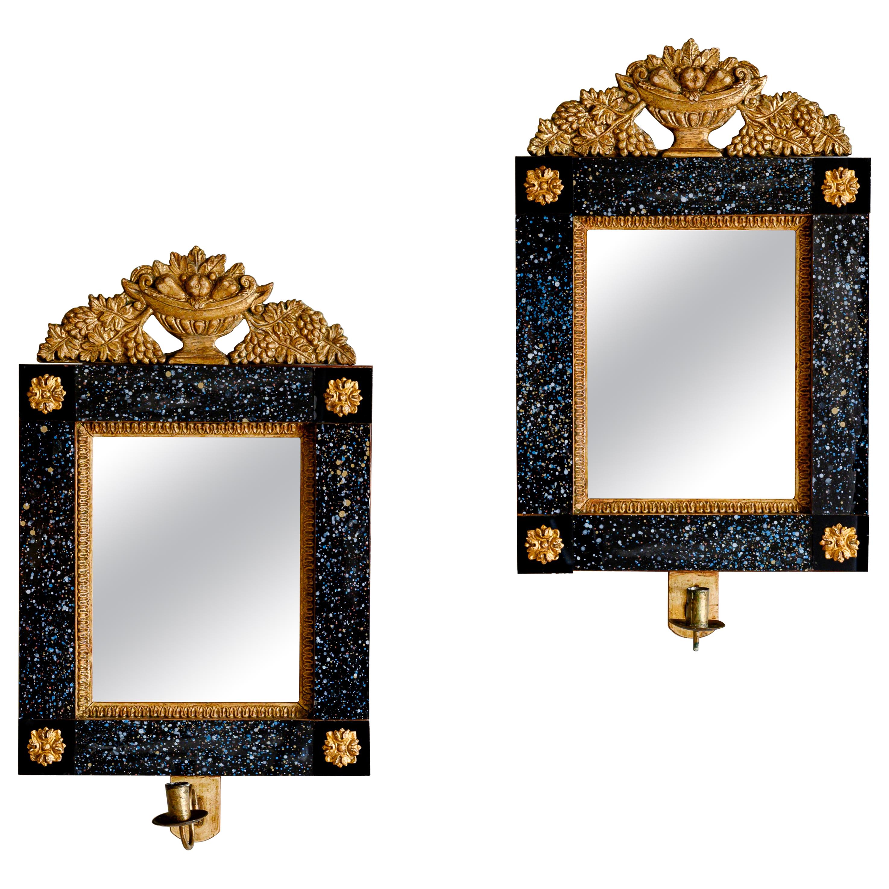 19th Century Swedish Empire Mirror Sconces For Sale