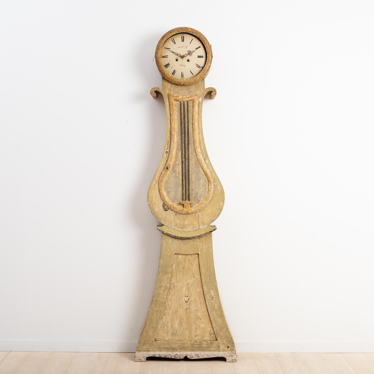 19th Century Swedish Empire Mora Clock In Good Condition In Kramfors, SE