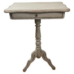 19th Century Swedish End Table Gustavian Style Pedestal