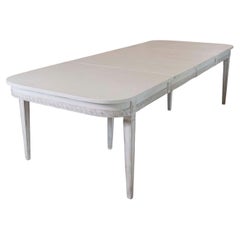 19th Century Swedish Extension Table With Two Leaves Circa 1850