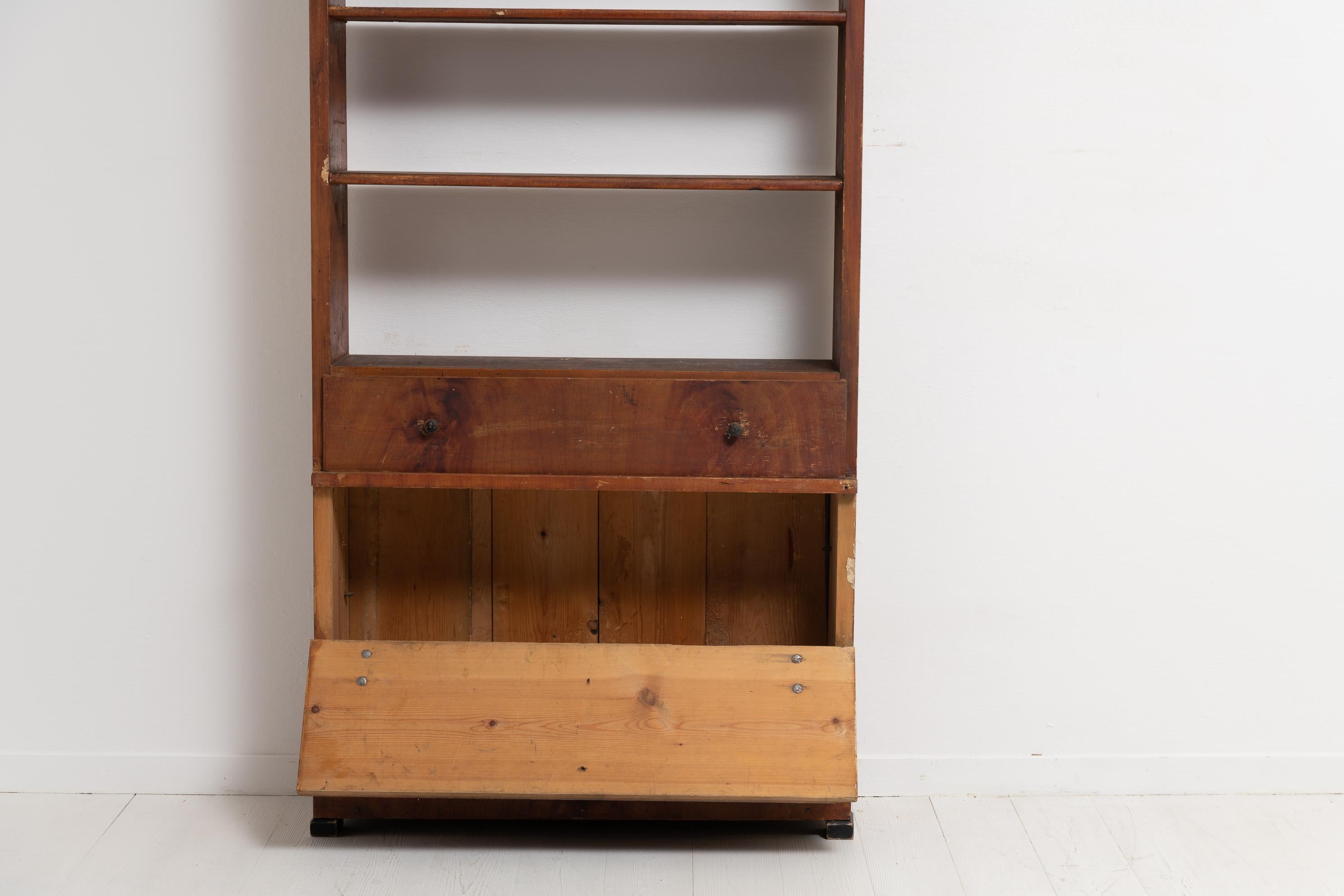19th Century Swedish Faux Paint Pine Country Shelf For Sale 7