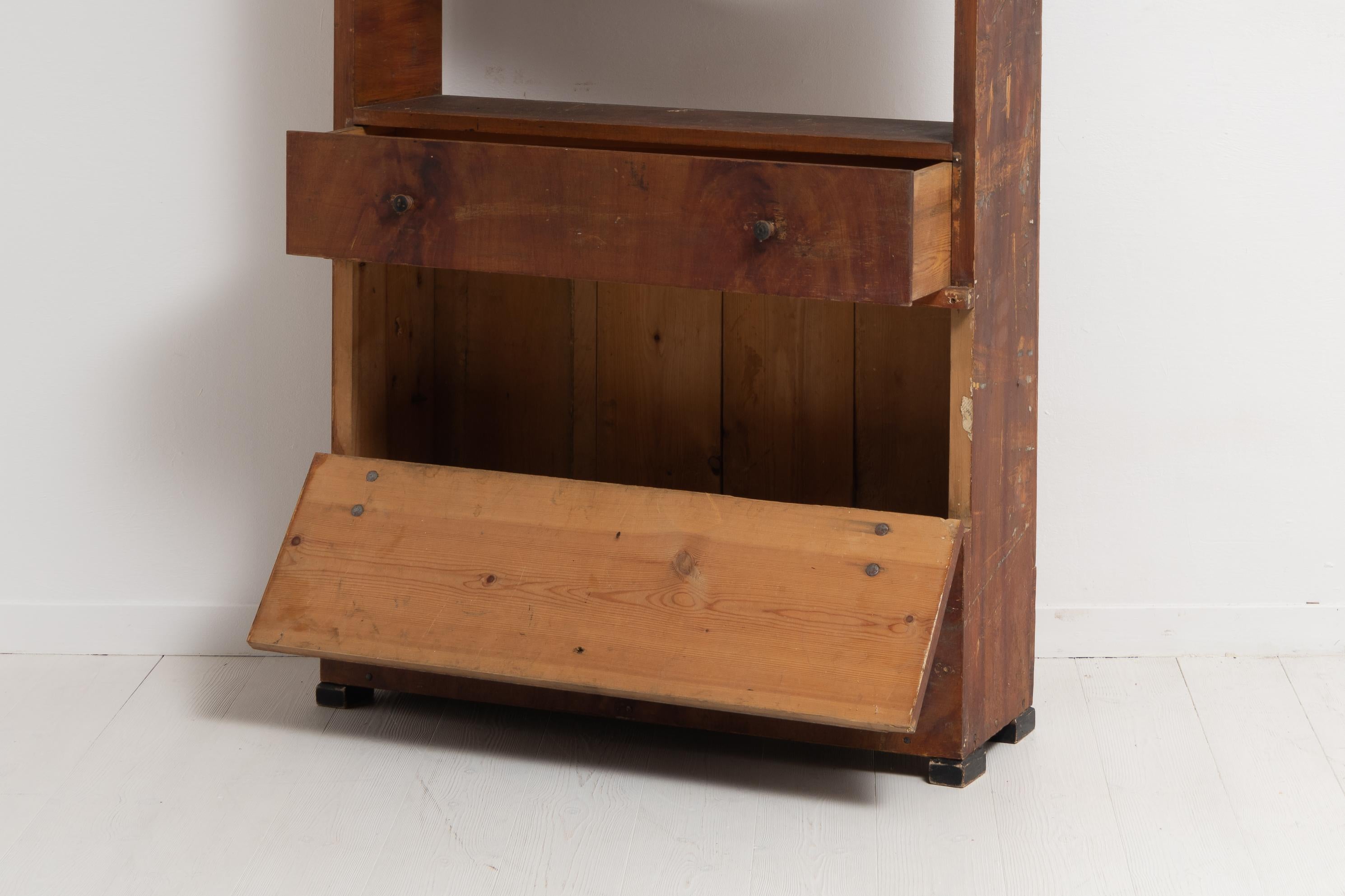 19th Century Swedish Faux Paint Pine Country Shelf For Sale 9