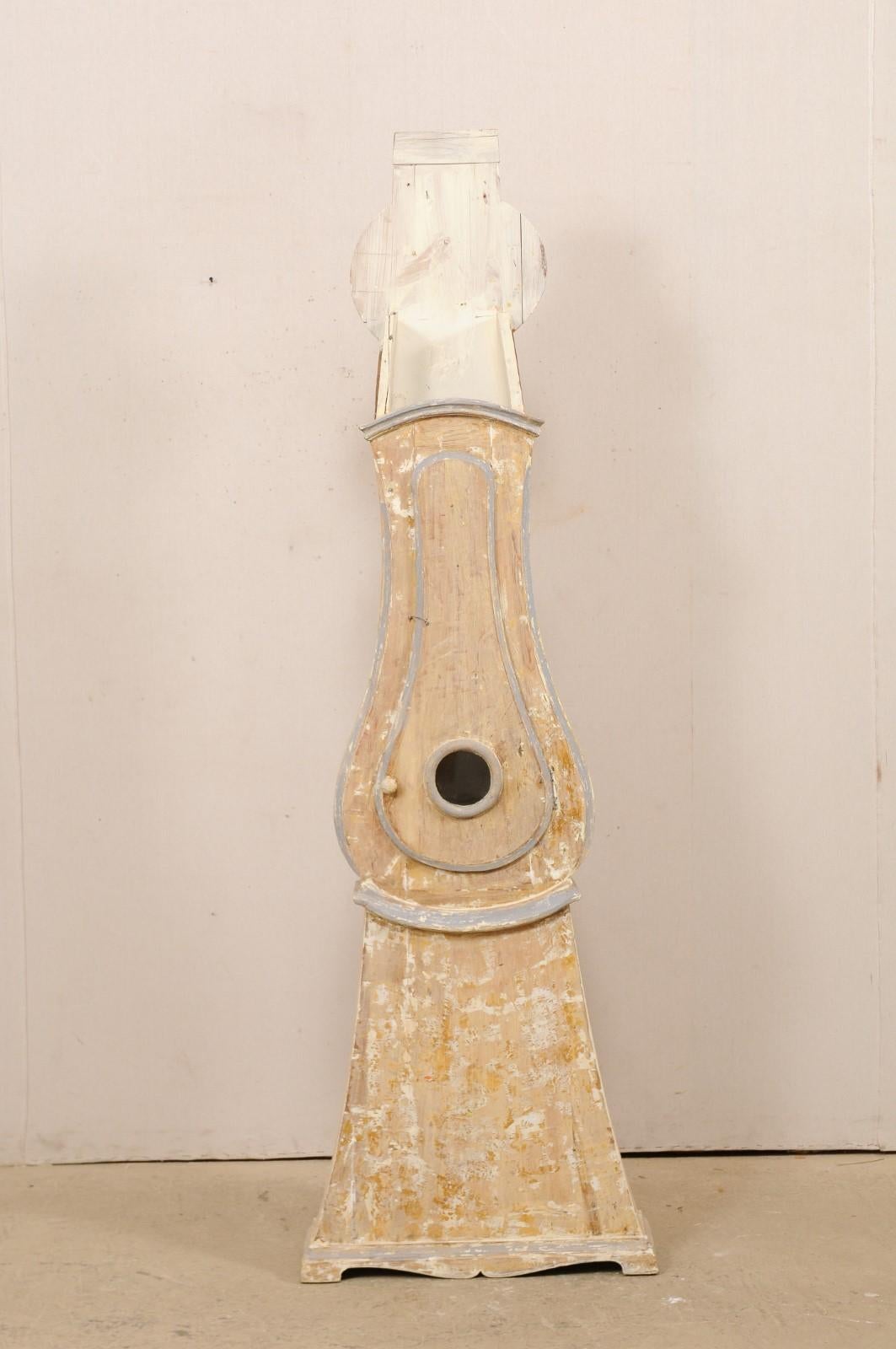 19th Century Swedish Floor Clock with an Exaggerated and Pierce-Carved Crown 5