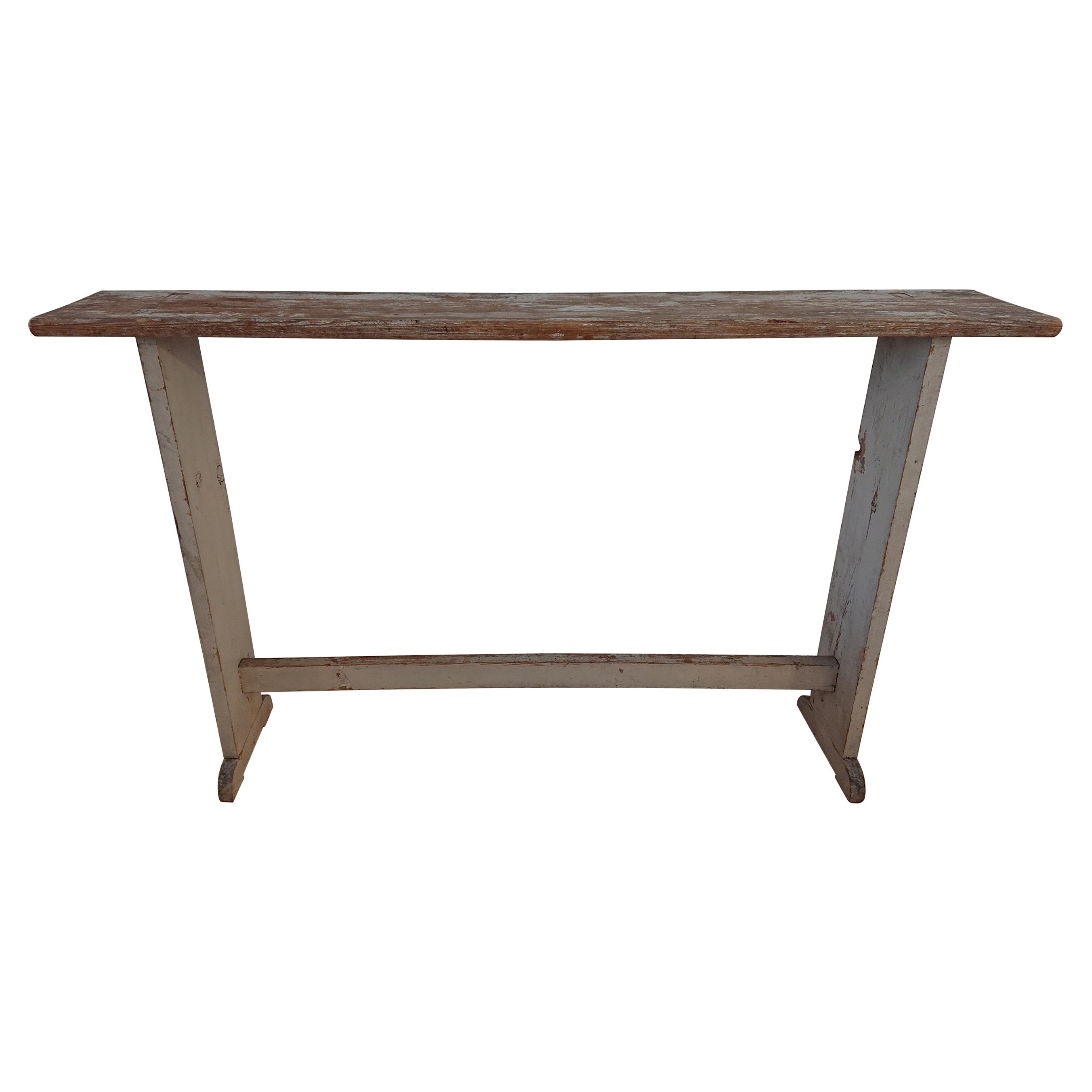 Schwedischer Blumentisch des 19. Jahrhunderts mit Originallackierung im Angebot