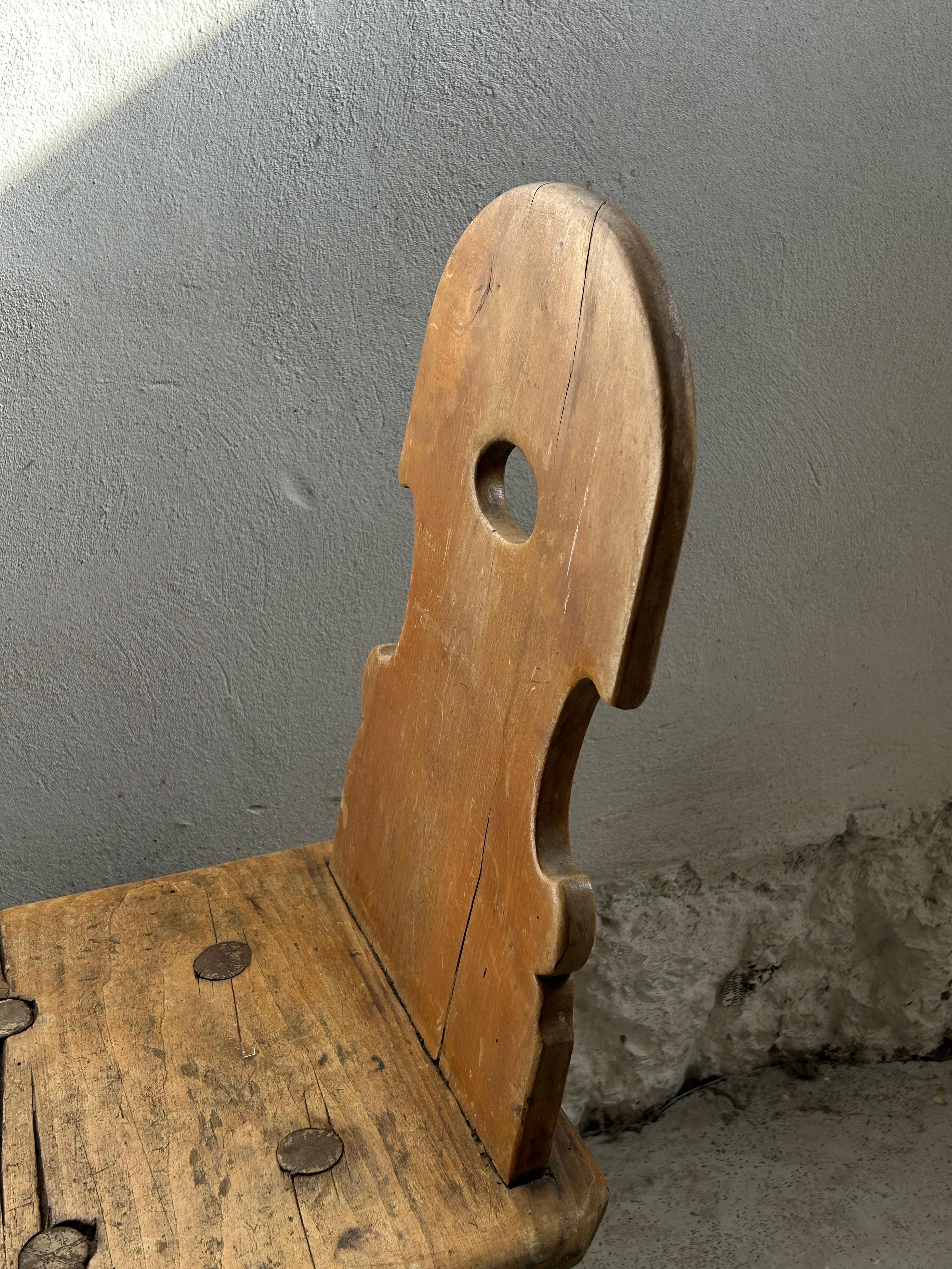 Fatto a mano Sedia folkloristica svedese del XIX secolo 