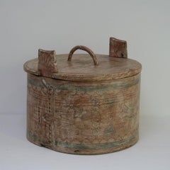 19th Century Swedish Folk Art Bentwood Box