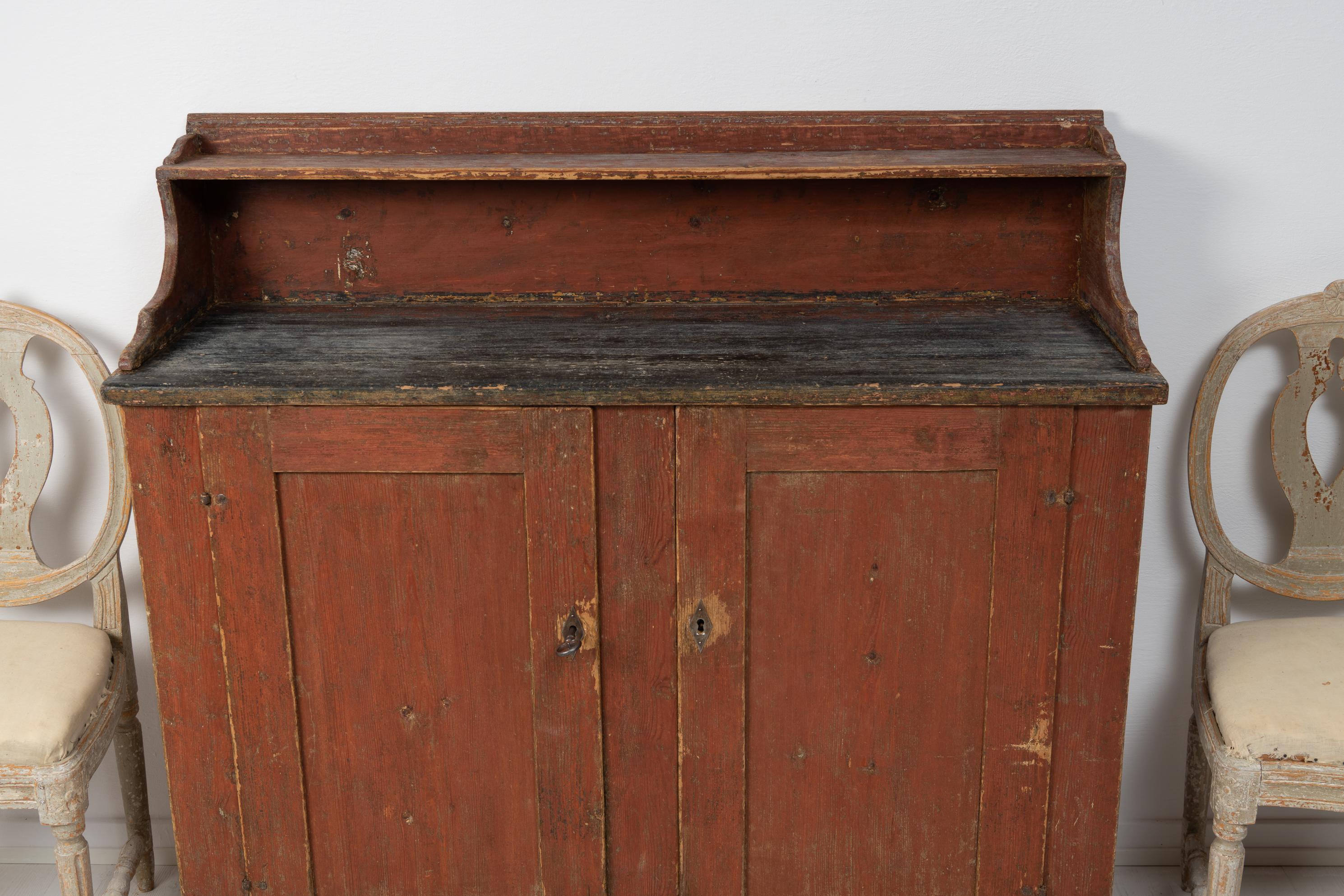 19th Century Swedish Folk Art Country Sideboard 4