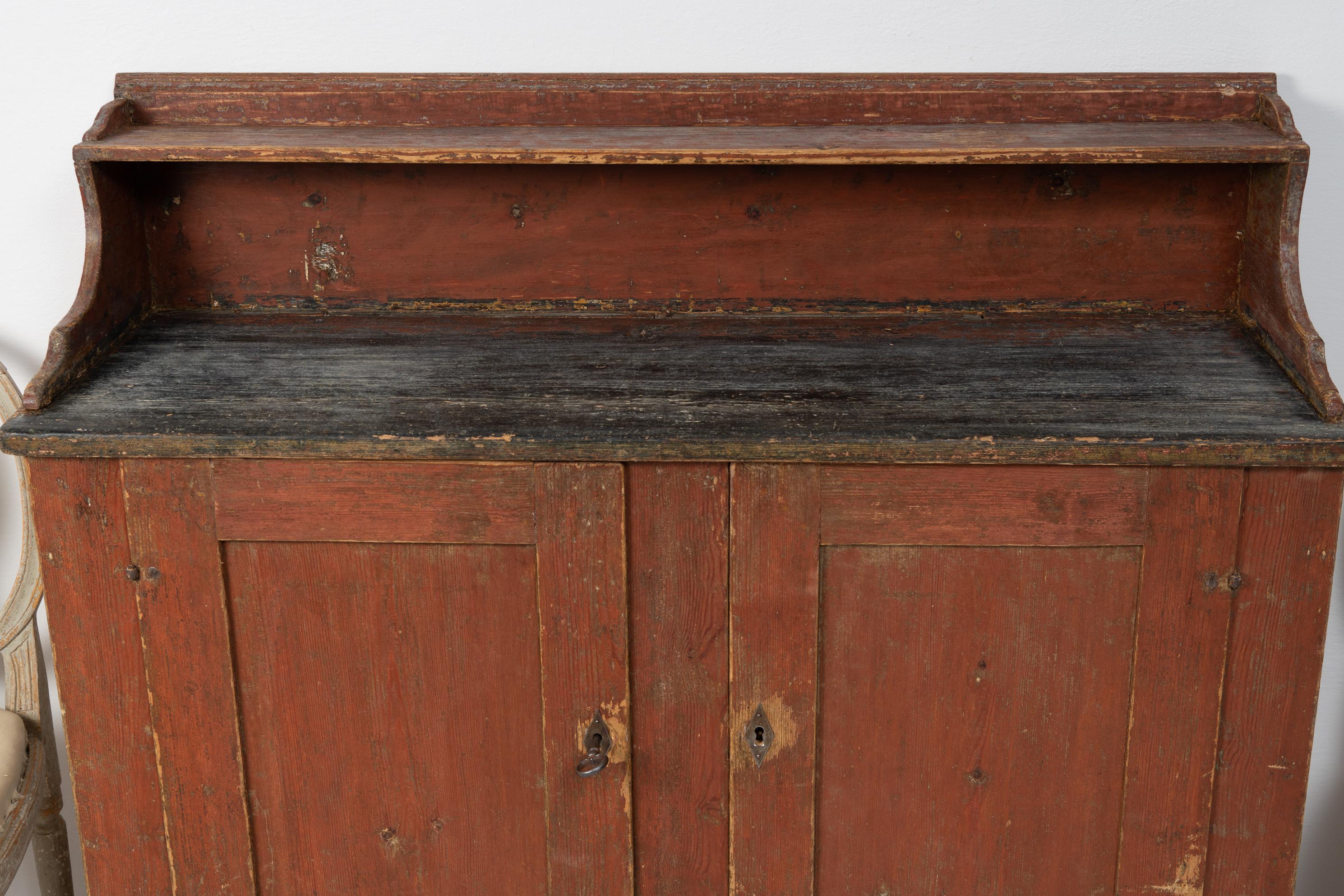 19th Century Swedish Folk Art Country Sideboard 5