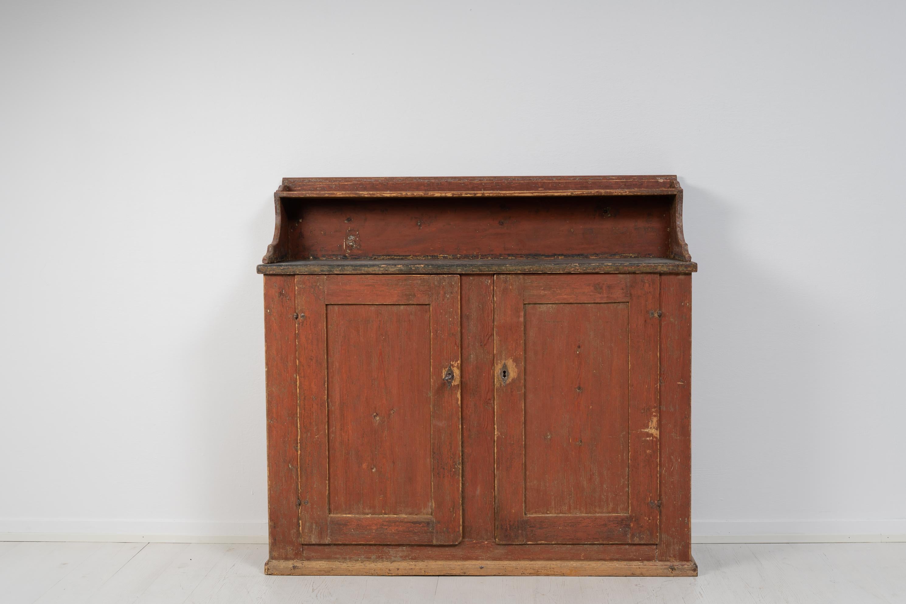Hand-Crafted 19th Century Swedish Folk Art Country Sideboard
